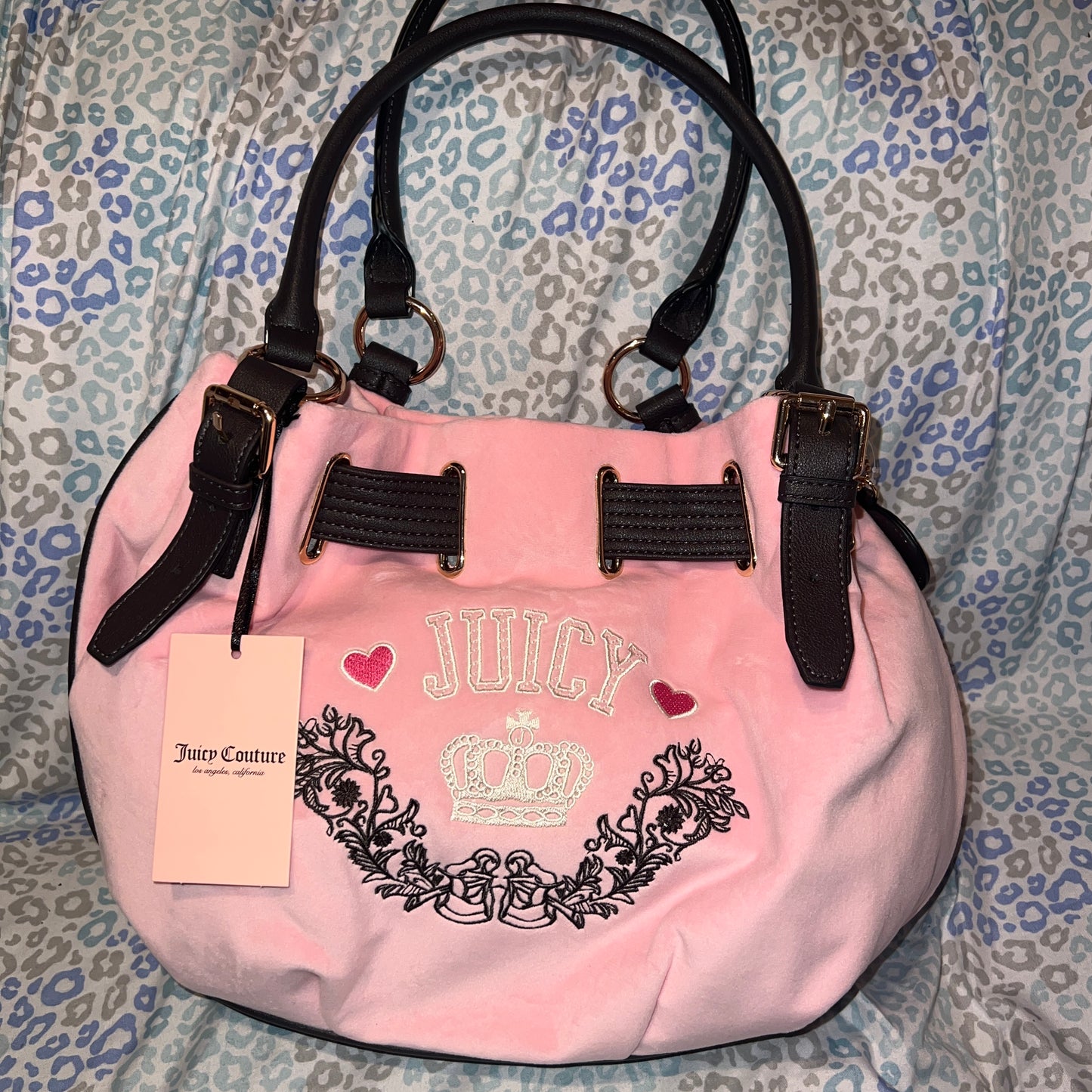 New Pink Juicy Couture Tote Bag Velvet Viral