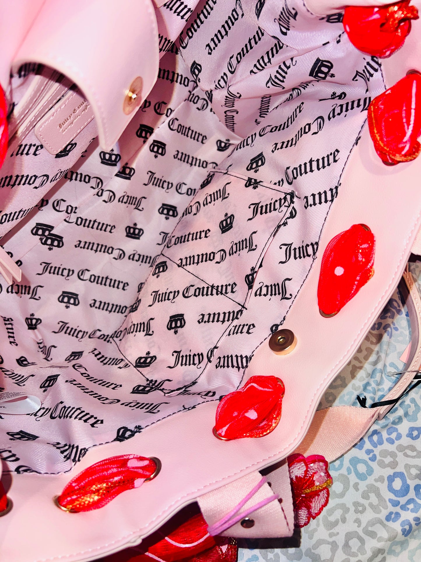 New Green Juicy Couture Purse Daydreamer Tote Bag Handbag Spill the Juicy Tea