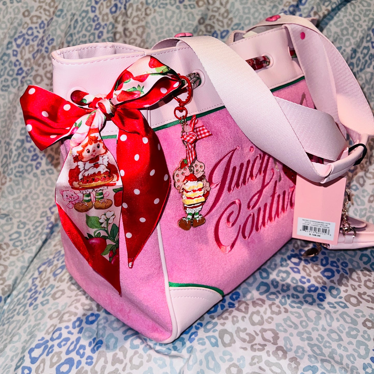 New Pink Juicy Couture Purse Strawberry Shortcake Custom Daydreamer Tote Bag