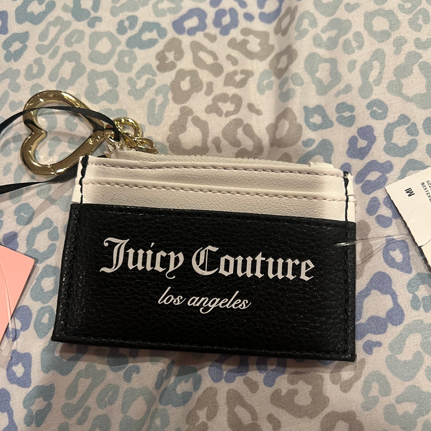 New Black Juicy Couture Card Holder Wallet Fashionista Sports Card Case MSRP $35