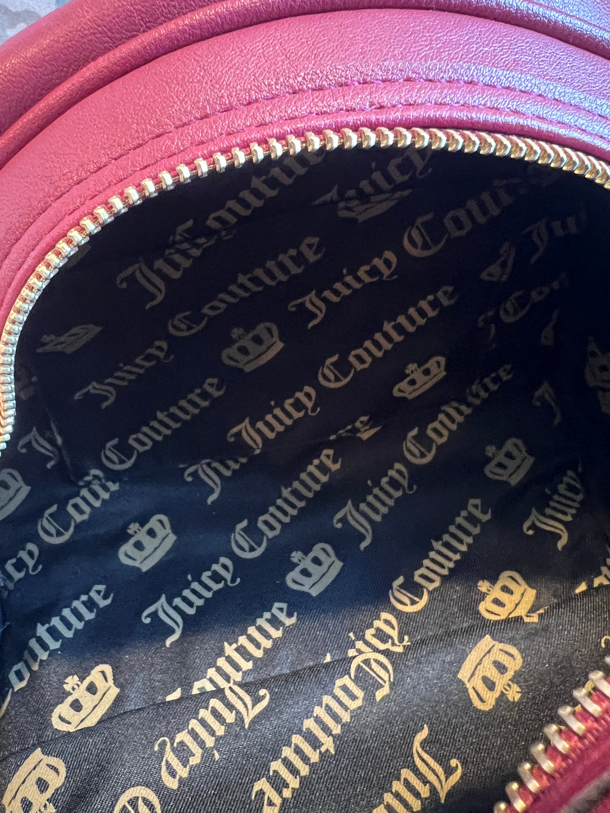 New Red Maroon Juicy Couture Purse Satchel Bag Handbag Queen of Couture Bowler