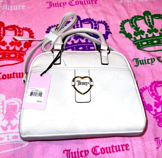 New White Juicy Couture Purse Bowler Bag Handbag Addicted Love Satchel MSRP $99