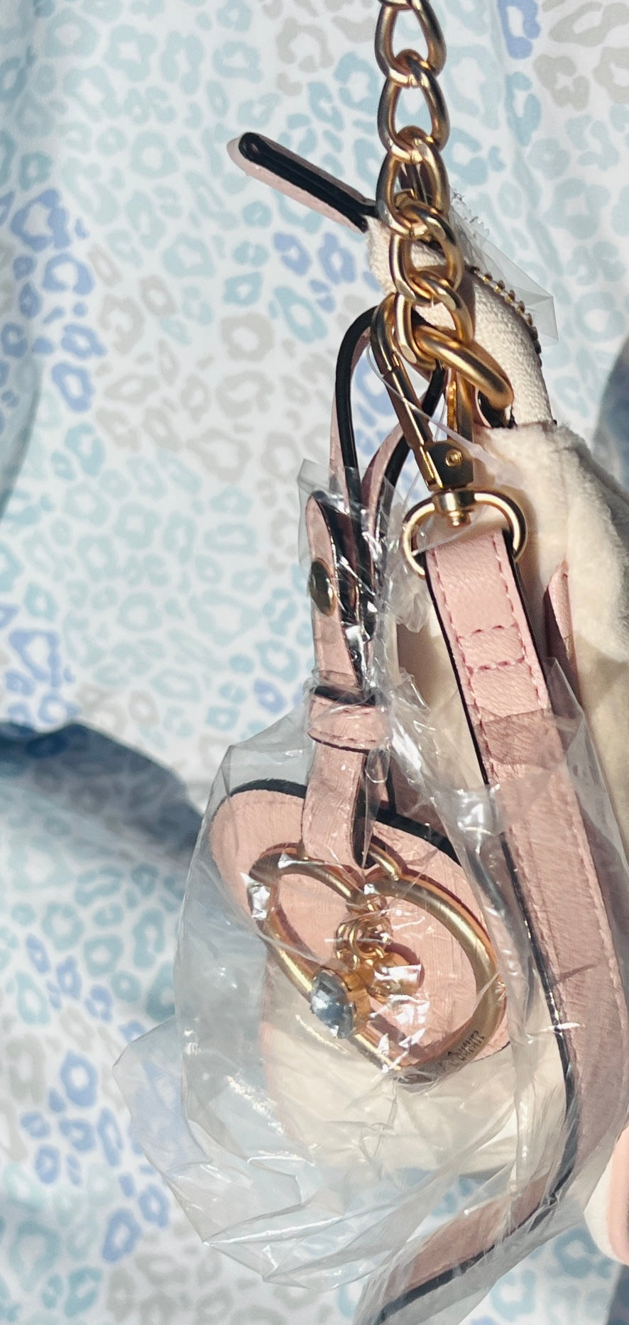 New Pink Cream Juicy Couture Purse Crossbody Bag Velvet Vintage Style