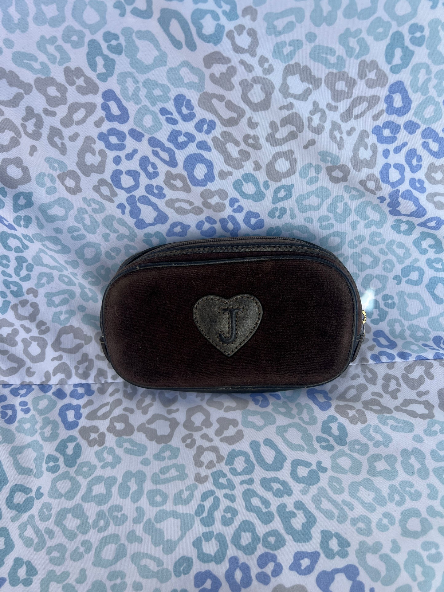 Vintage Brown Juicy Couture Pouch Wallet Velour Sidekick 2 Bag Sunglasses Holder