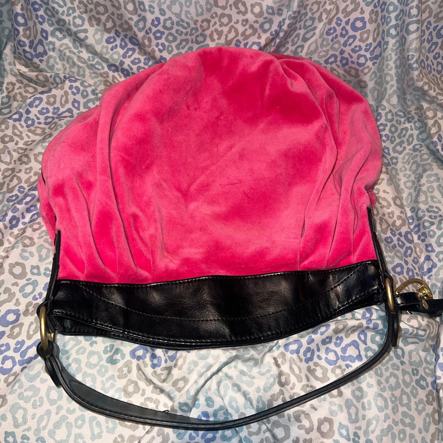 Vintage Rare Hot Pink Juicy Couture Purse Satchel Bag Handbag Velour Y2K Mcbling