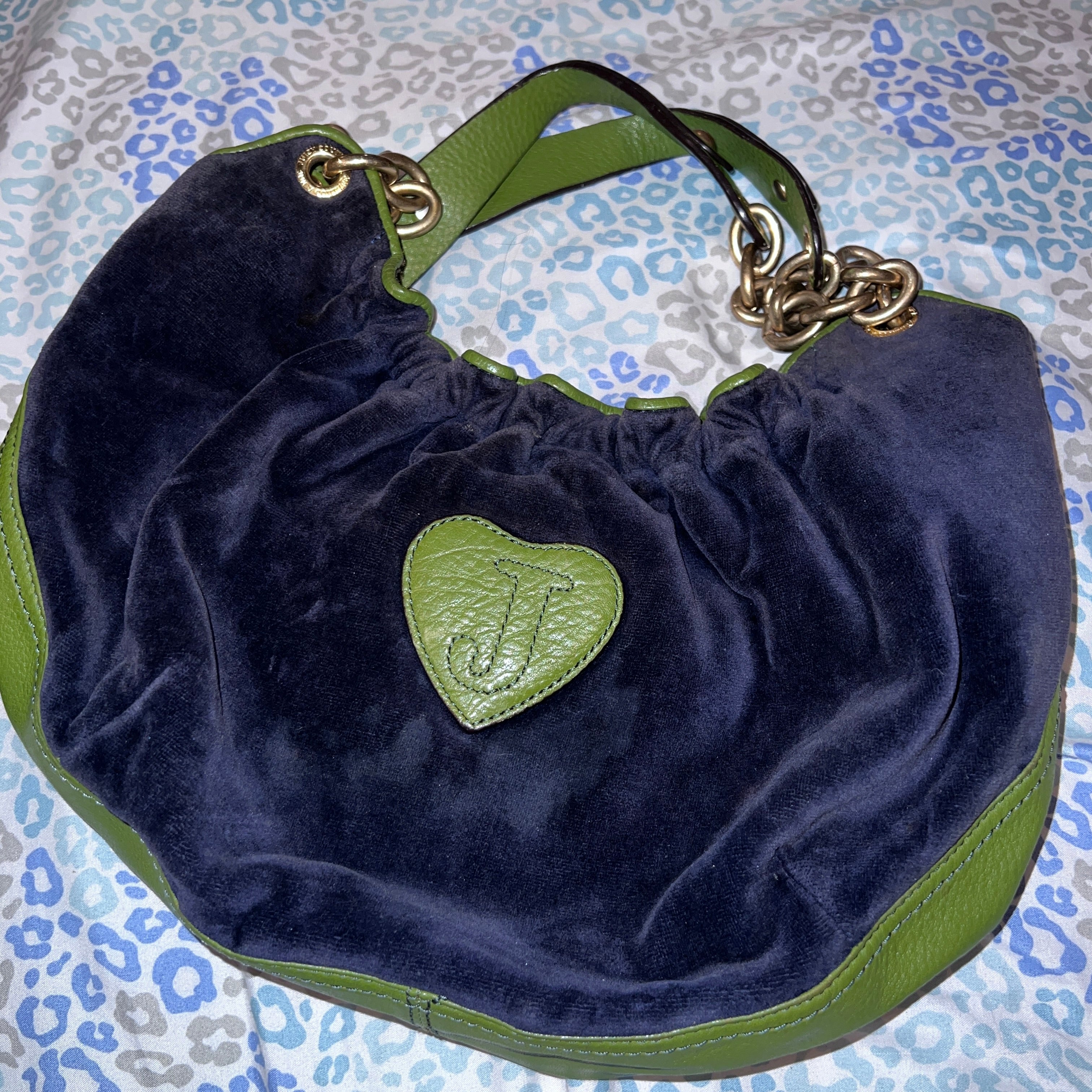 Vintage Juicy Couture Bag, Y2k Navy Blue Velvet and Leather Crossbody and  Handle Bag DAMAGED - Etsy