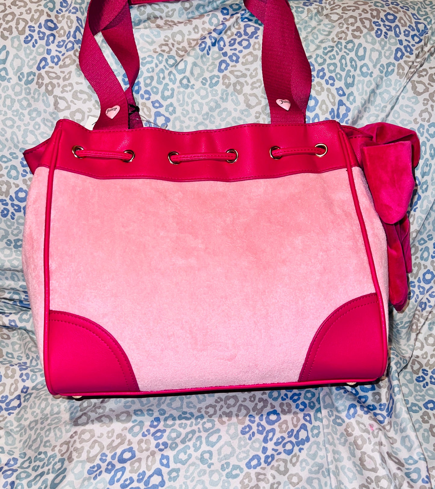 New Pink Juicy Couture Purse Daydreamer Tote Bag Ice Cream Charm Handbag NWT