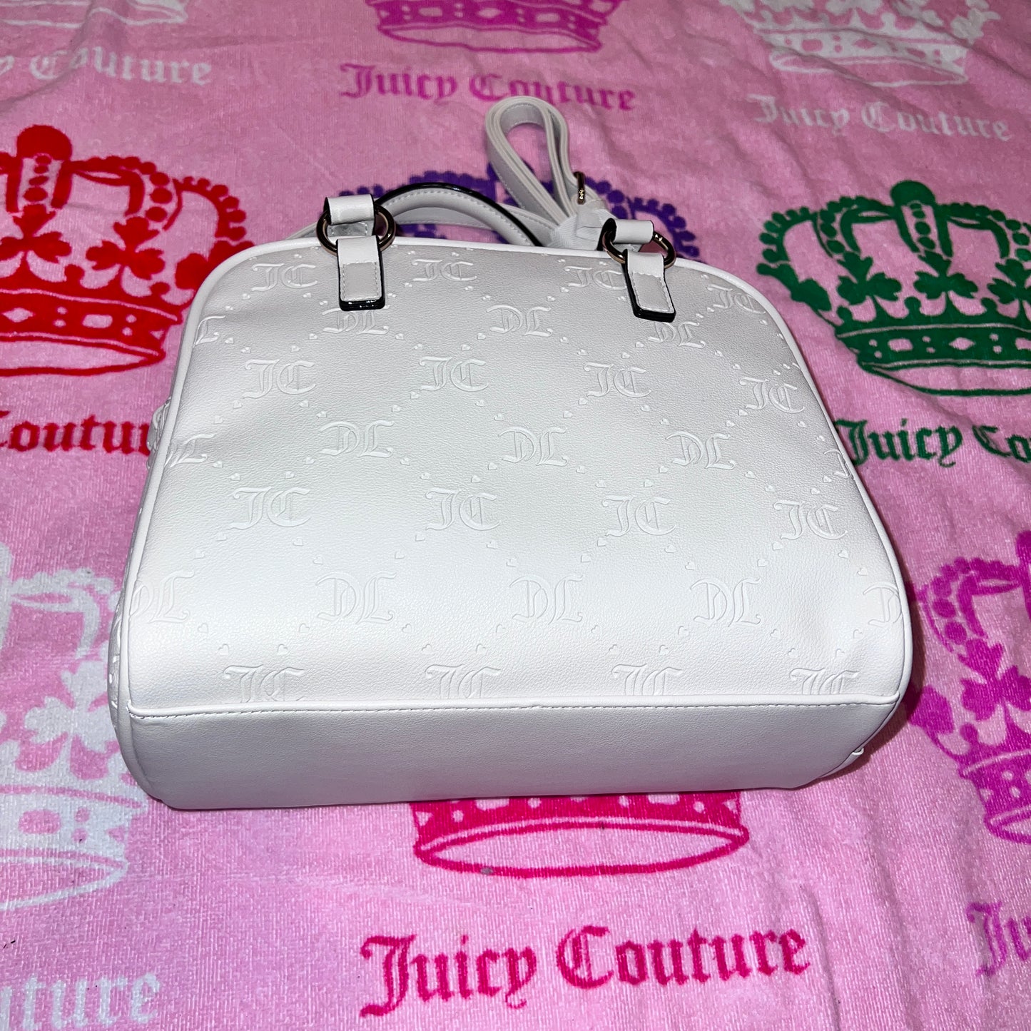 New White Juicy Couture Purse Bowler Bag Handbag Addicted Love Satchel MSRP $99