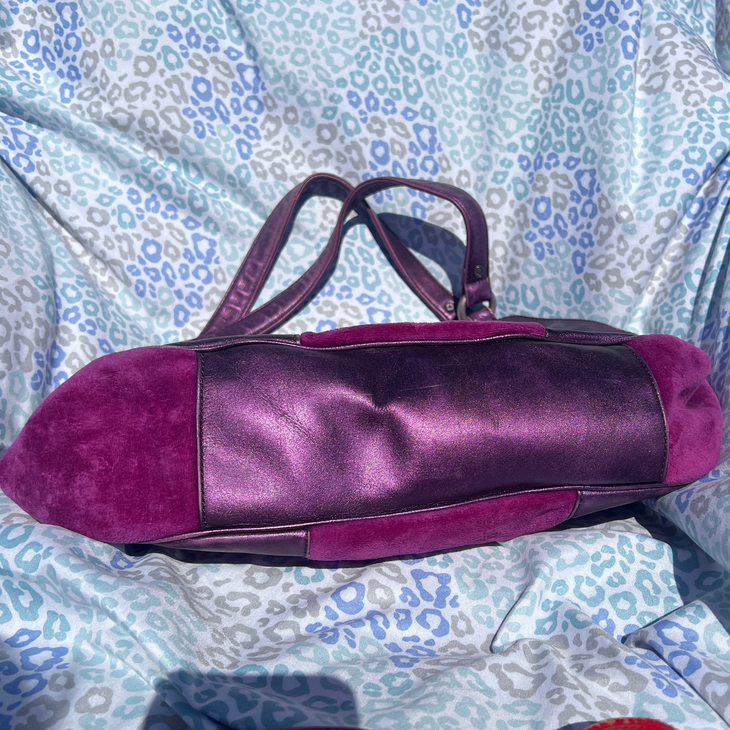 Vintage Rare Purple Juicy Couture Purse Shoulder Bag Handbag Satchel Velvet Y2K