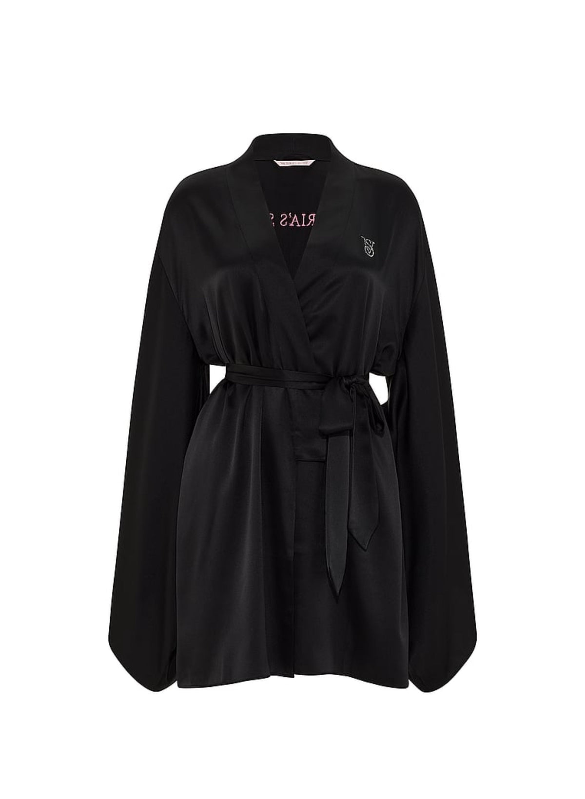 New XL/XXL Black Victoria’s Secret Fashion Show 2026 Robe Satin Wide Sleeve
