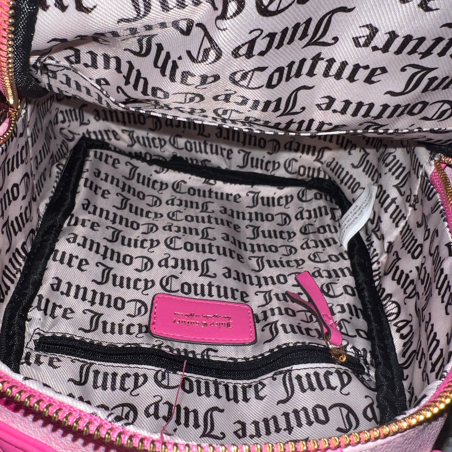 New Pink Juicy Couture Backpack Set w/ Wallet + Coin Purse Pouch NWT Ribbon Bow