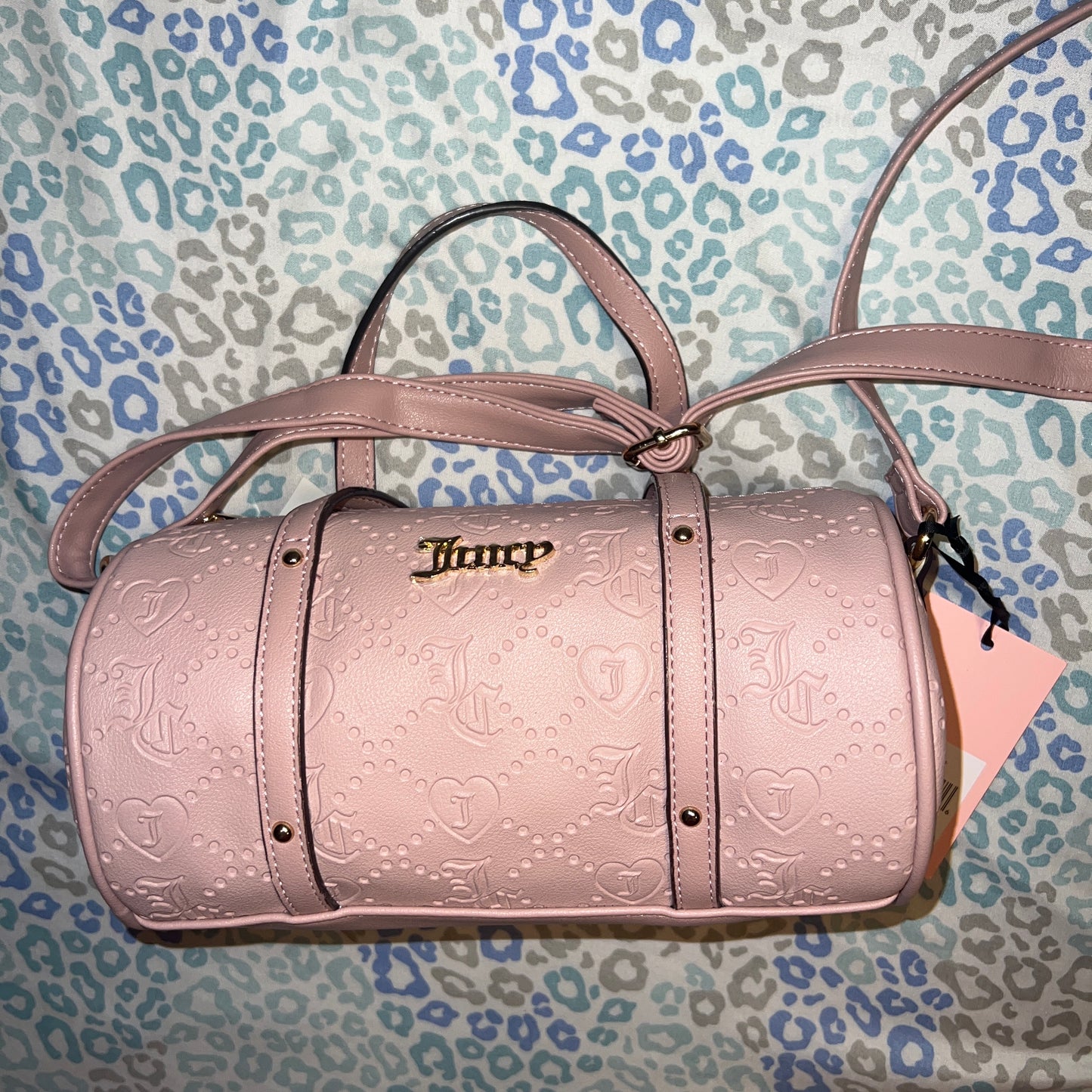 New Pink Juicy Couture Dusty Blush Mini Barrel Bag Purse Crossbody MSRP $79