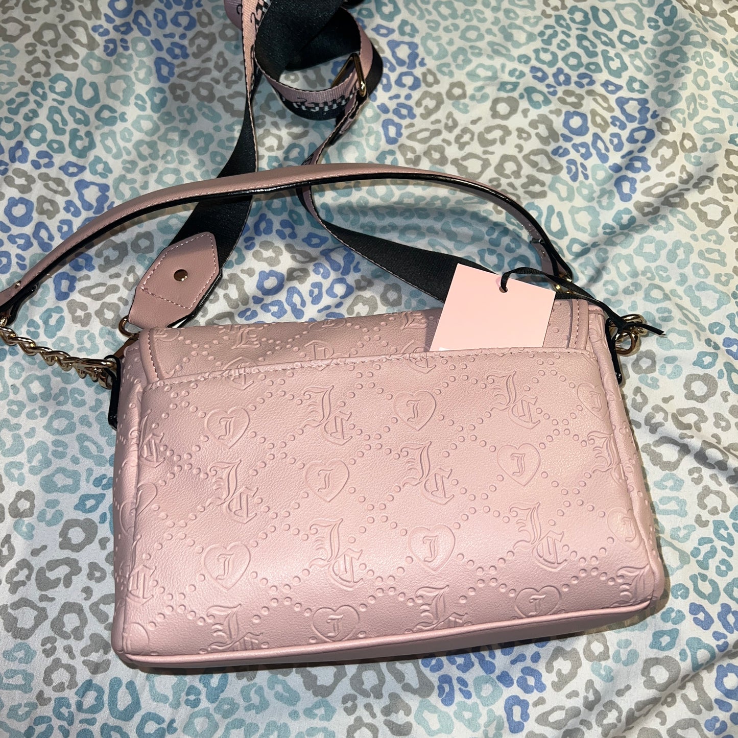 New Pink Juicy Couture Purse Dusty Blush Charm I’m Sure Crossbody Bag Msrp $79