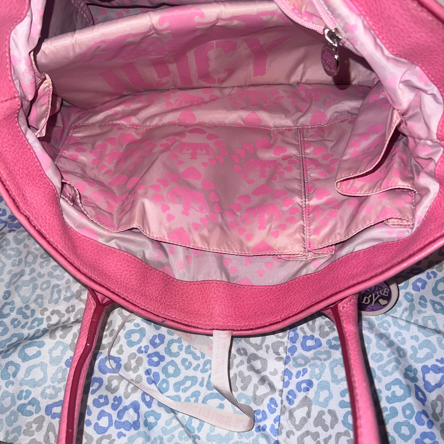 Vintage Pink Juicy Couture Purse Diaper Baby Bag Tote Handbag Y2K Changing Pad