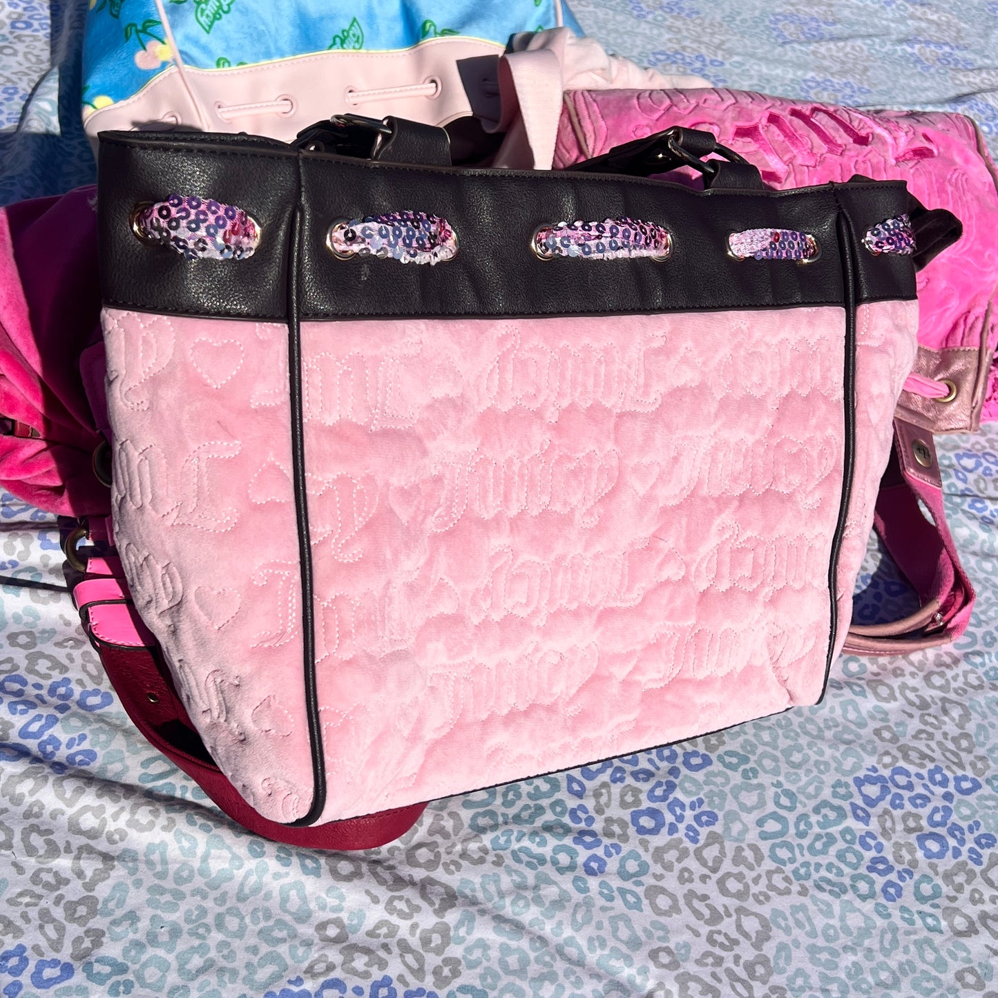 New Custom Pink Juicy Couture Purse Daydreamer Tote Bag Vintage Style Handbag