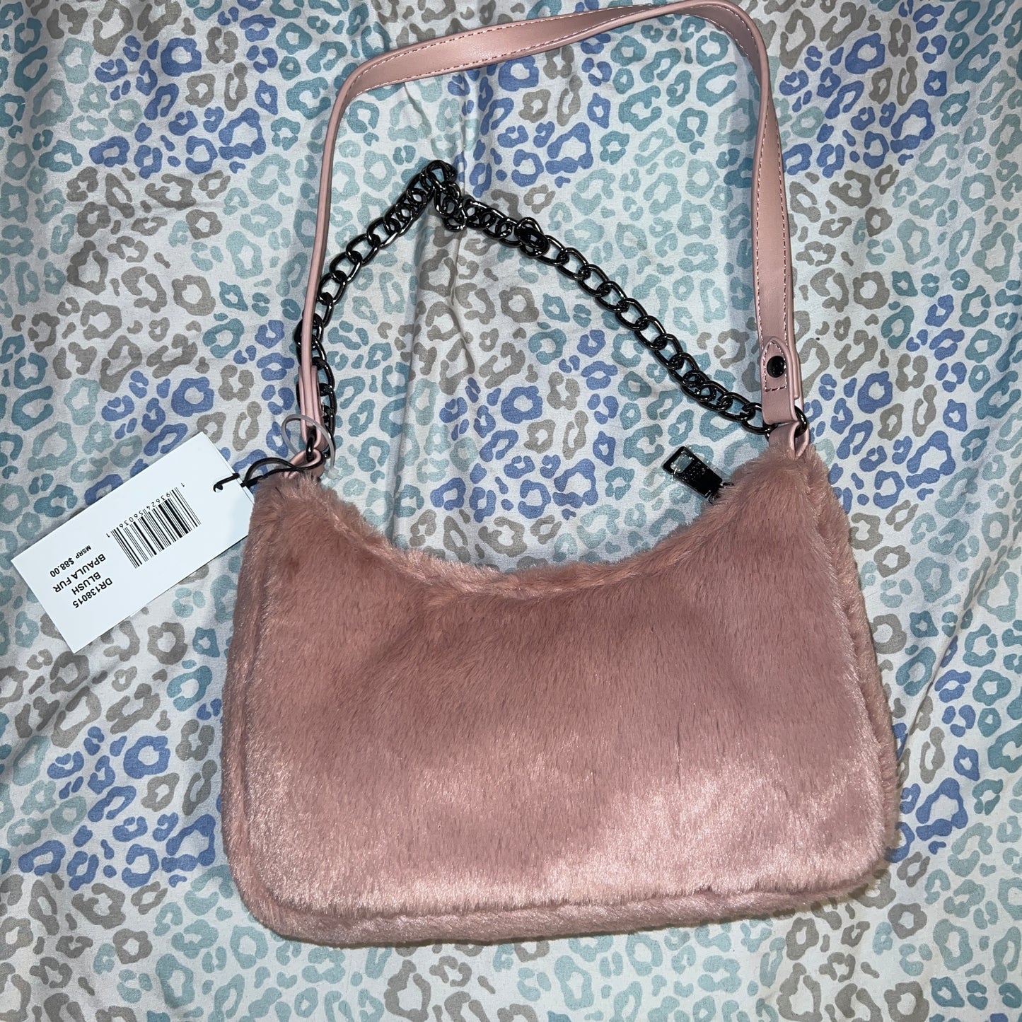 New Fluffy Pink Steve Madden Purse Fur MSRP $88