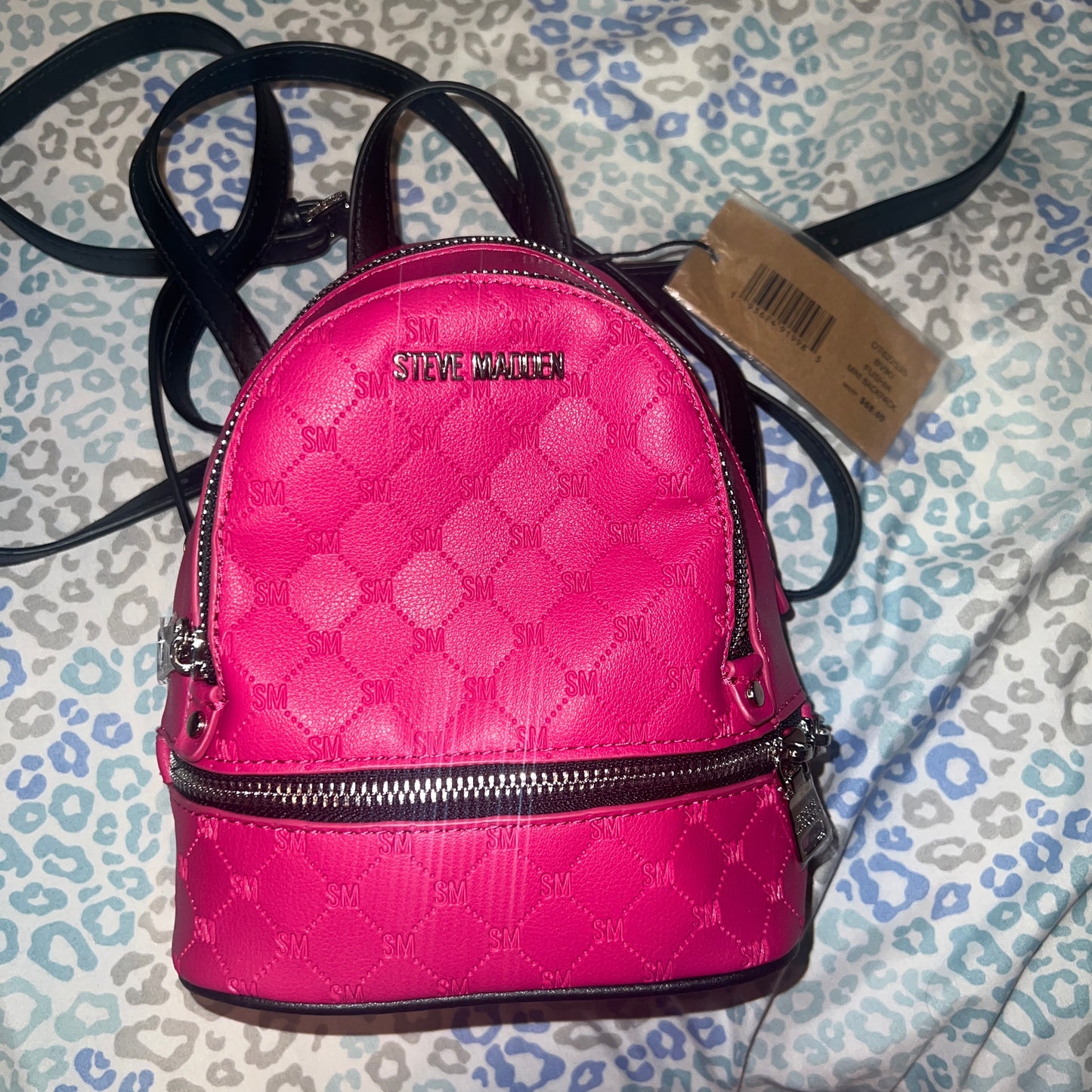 New Pink Steve Madden Mini Backpack Purse Bviki Fushia