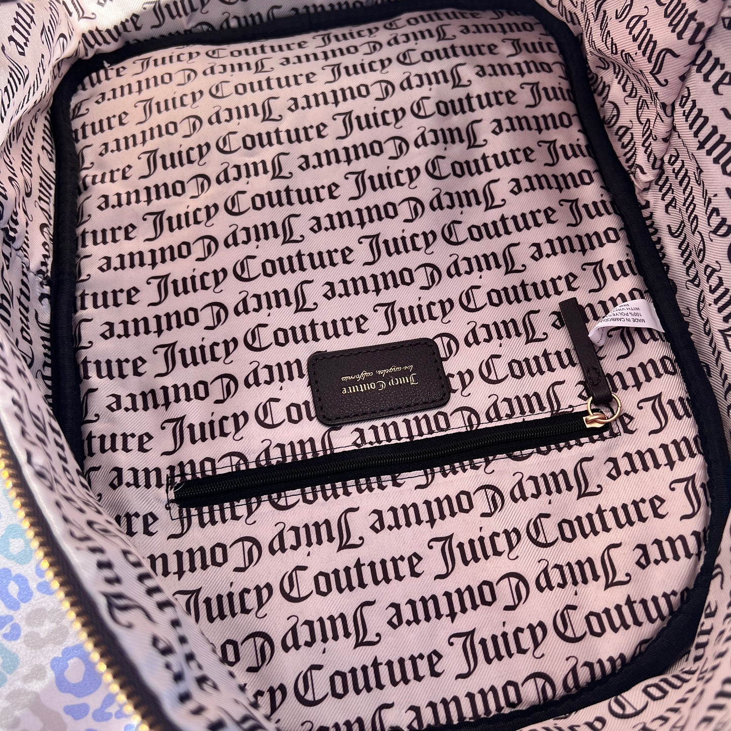 New Pink Juicy Couture Backpack Purse Bag Velour XL Size Vintage Style