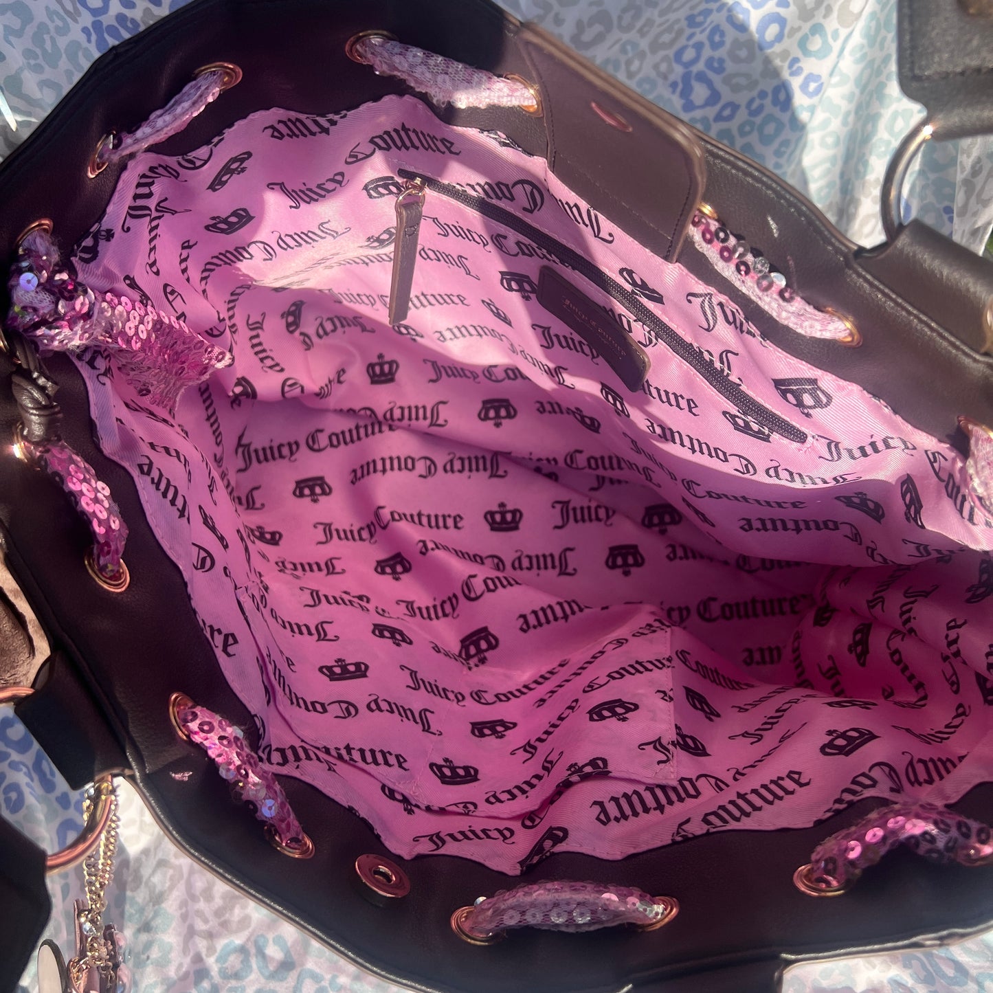 New Custom Pink Juicy Couture Purse Daydreamer Tote Bag Vintage Style Handbag