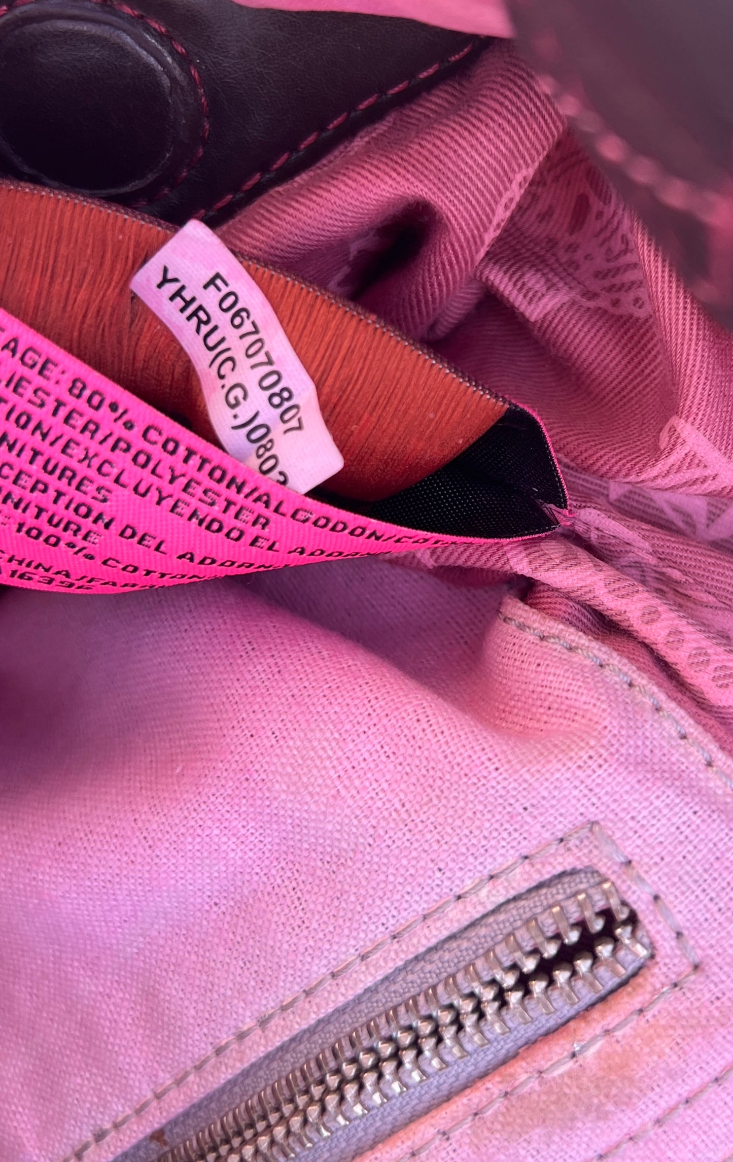 Vintage Pink Juicy Couture Purse Handbag Daydreamer Velvet Tote Bag Custom Dyed