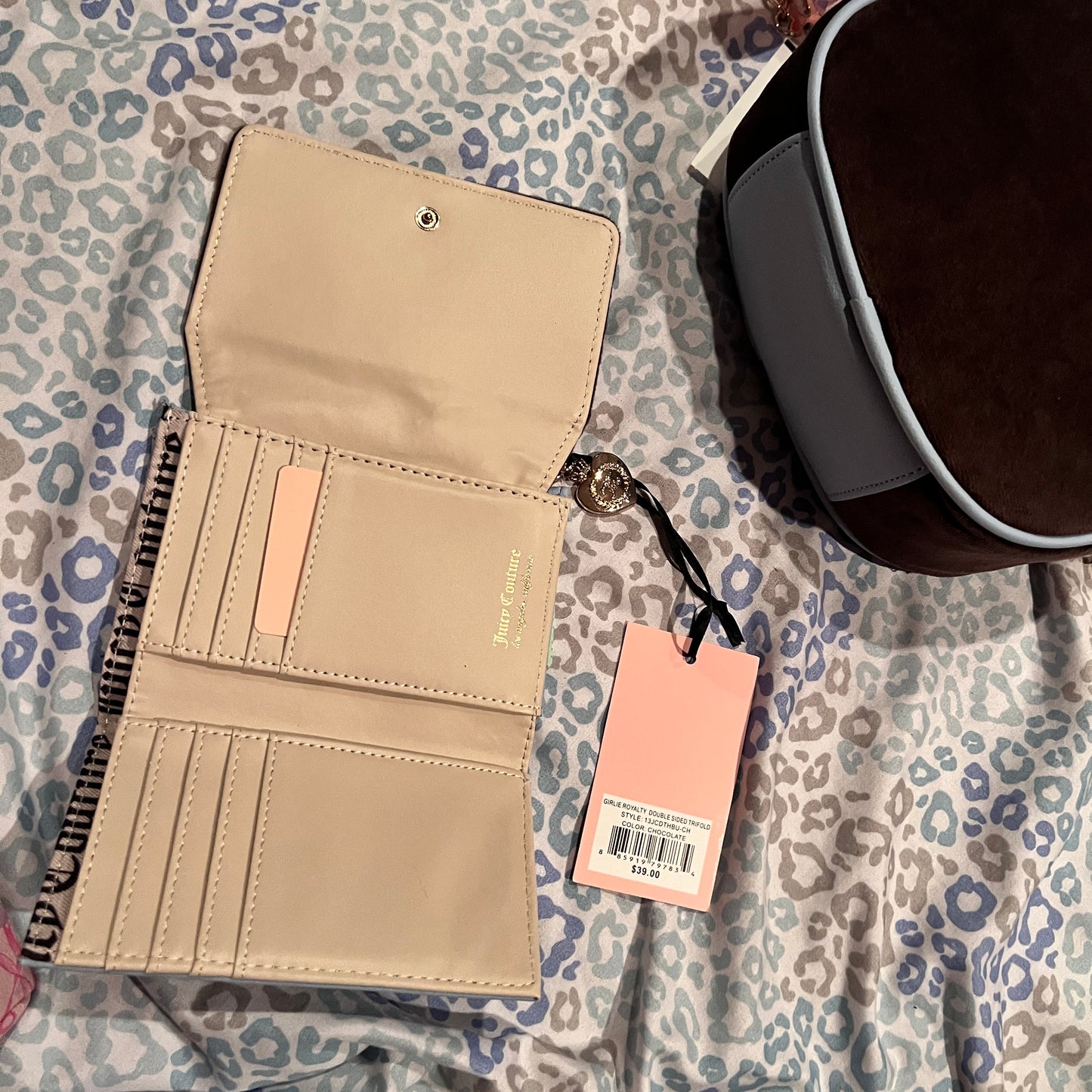 New Brown Juicy Couture Purse + Wallet Set NWT Vintage Style Luxury Crossbody