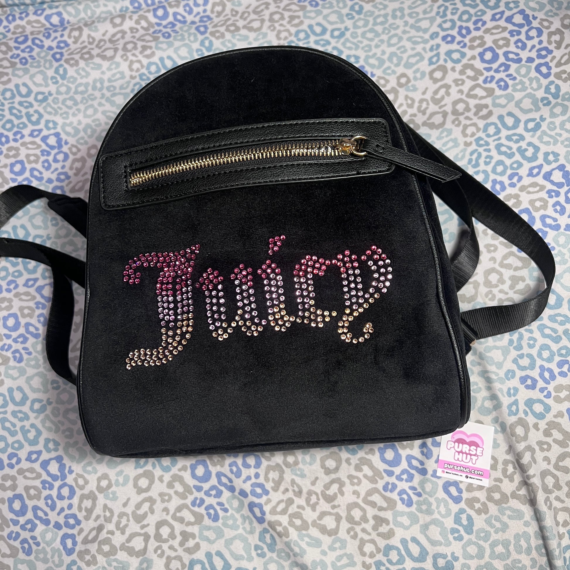 juicy couture mini backpack velvet Miss Bow Backpack, Pink Flash Faux Leather with Embossed Logo & Front Zip Pocket : Clothing, Shoes & Jewelry inspired design Juicy Couture Quilted Backpack Decorative