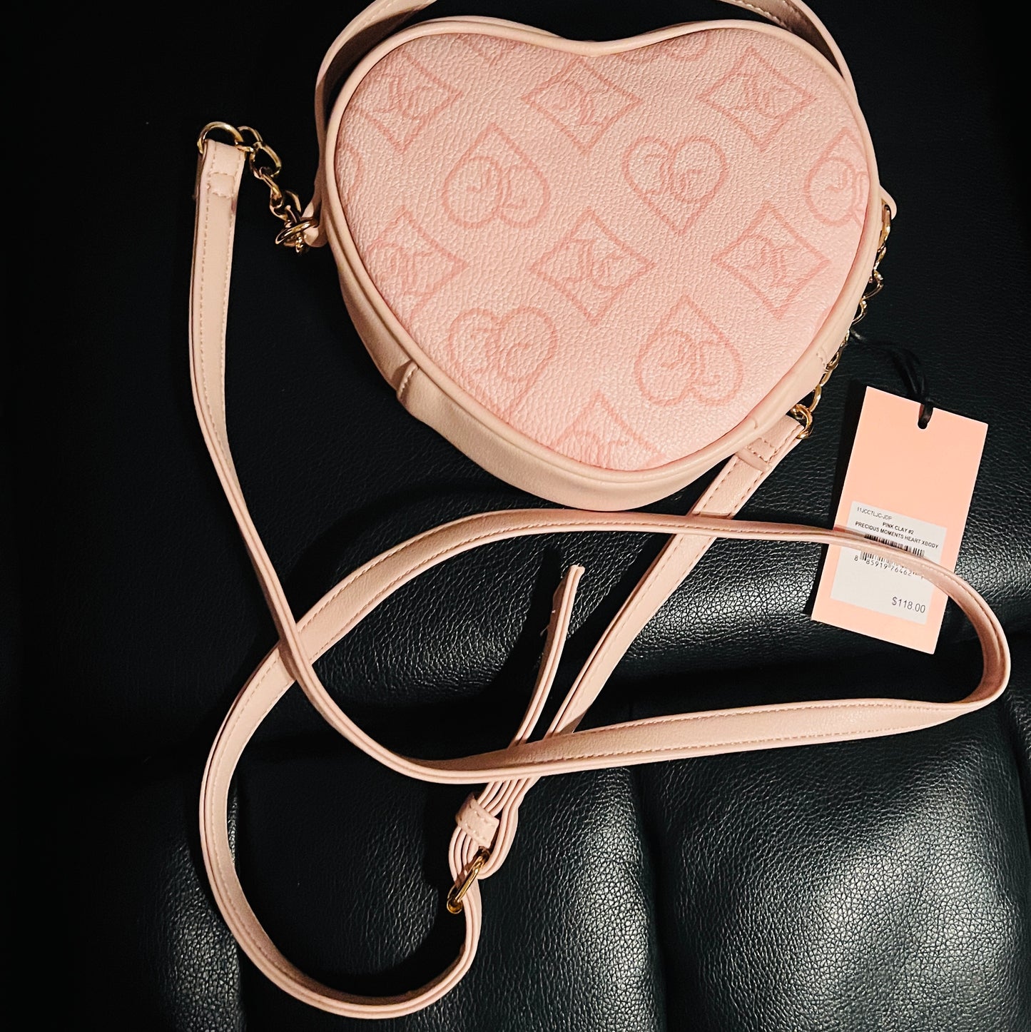 New Pink Juicy Couture Crossbody Bag Purse Heart