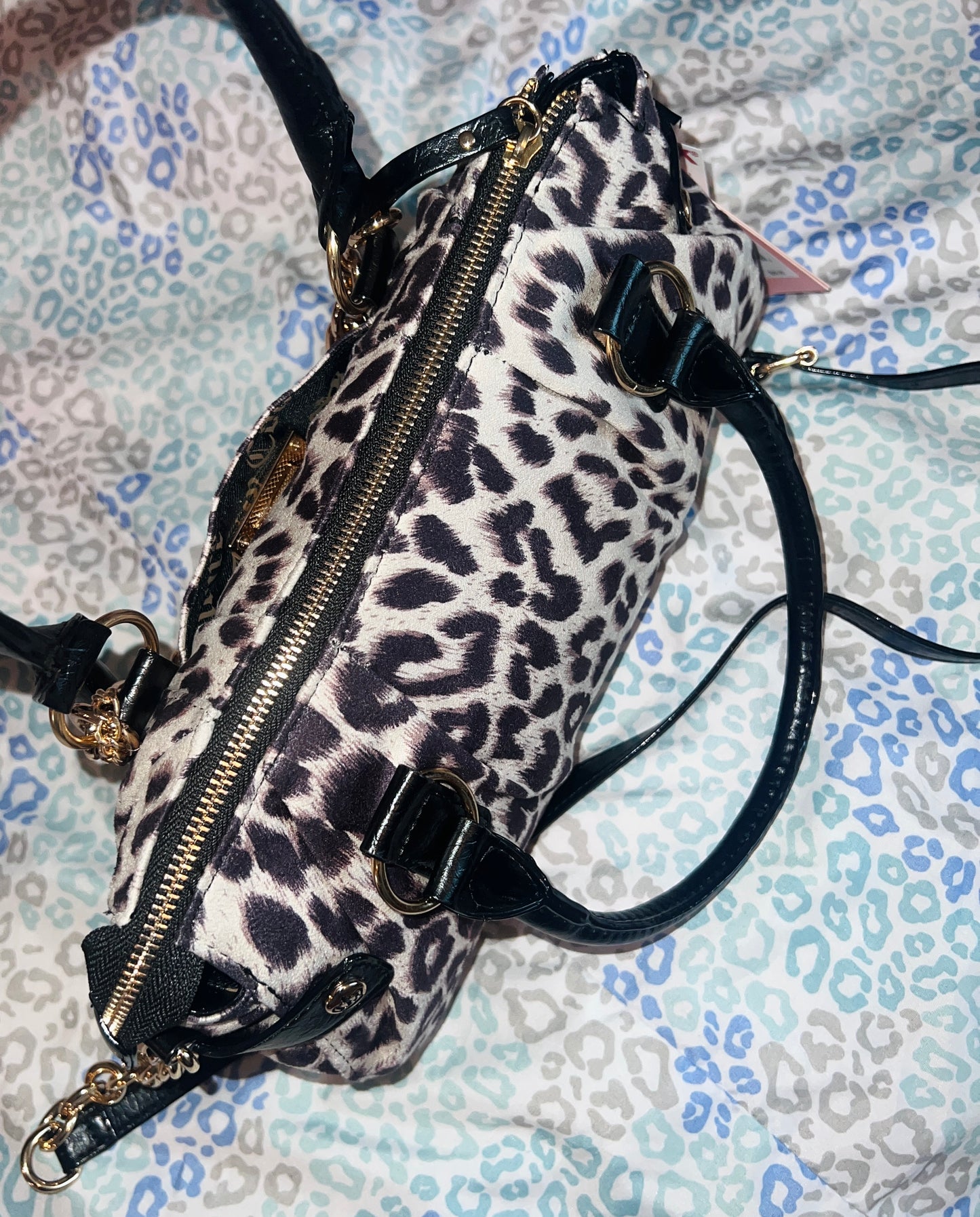New Tan Juicy Couture Purse Tote Bag Crossbody Cheetah Handbag NWT Leopard