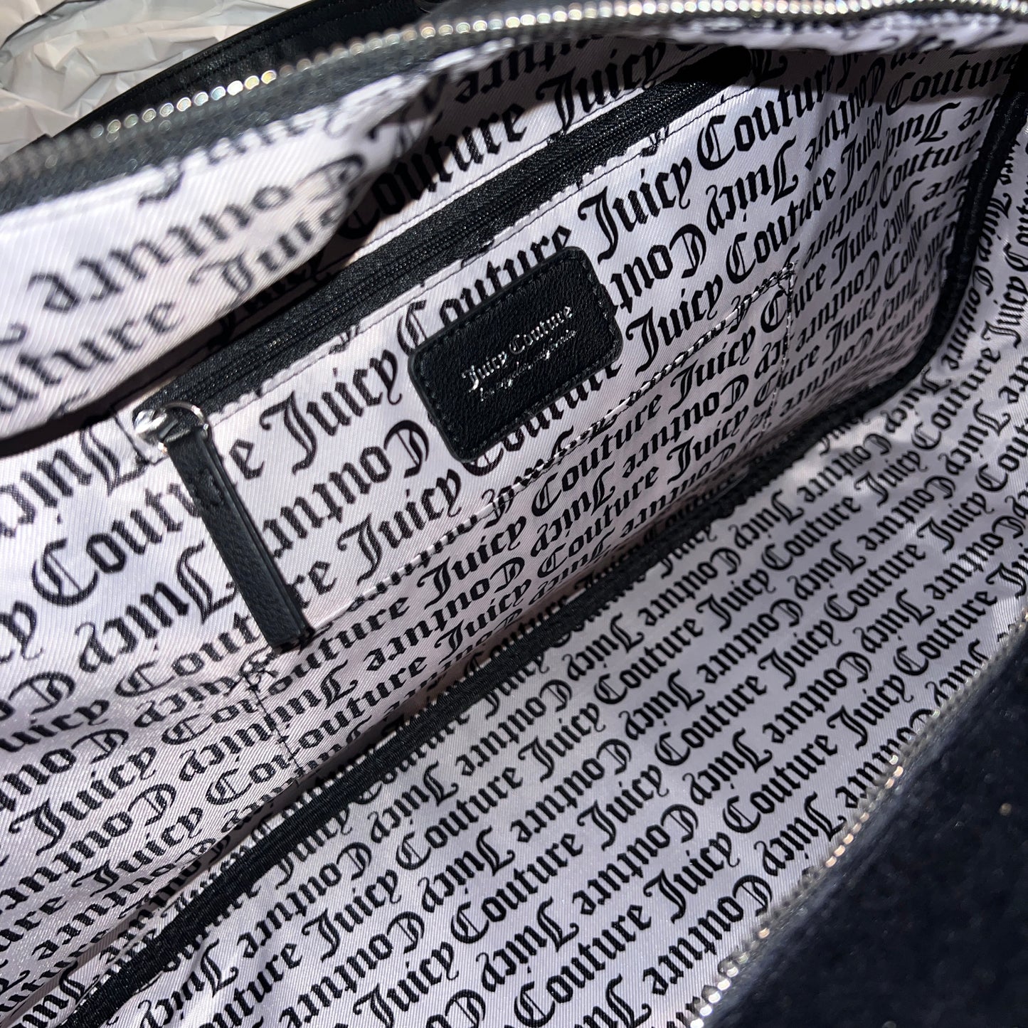 New Black Juicy Couture Weekender Bag Purse XL Size Duffel Bag Vintage Style