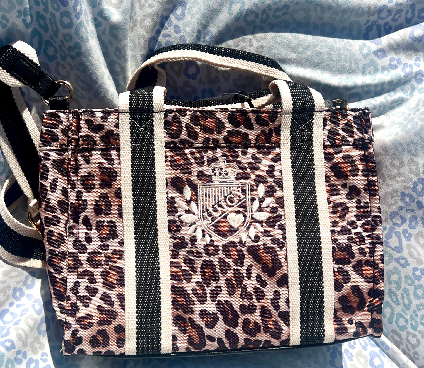 New Cheetah Juicy Couture Purse Crossbody Leopard Prep School Mini Tote Bag