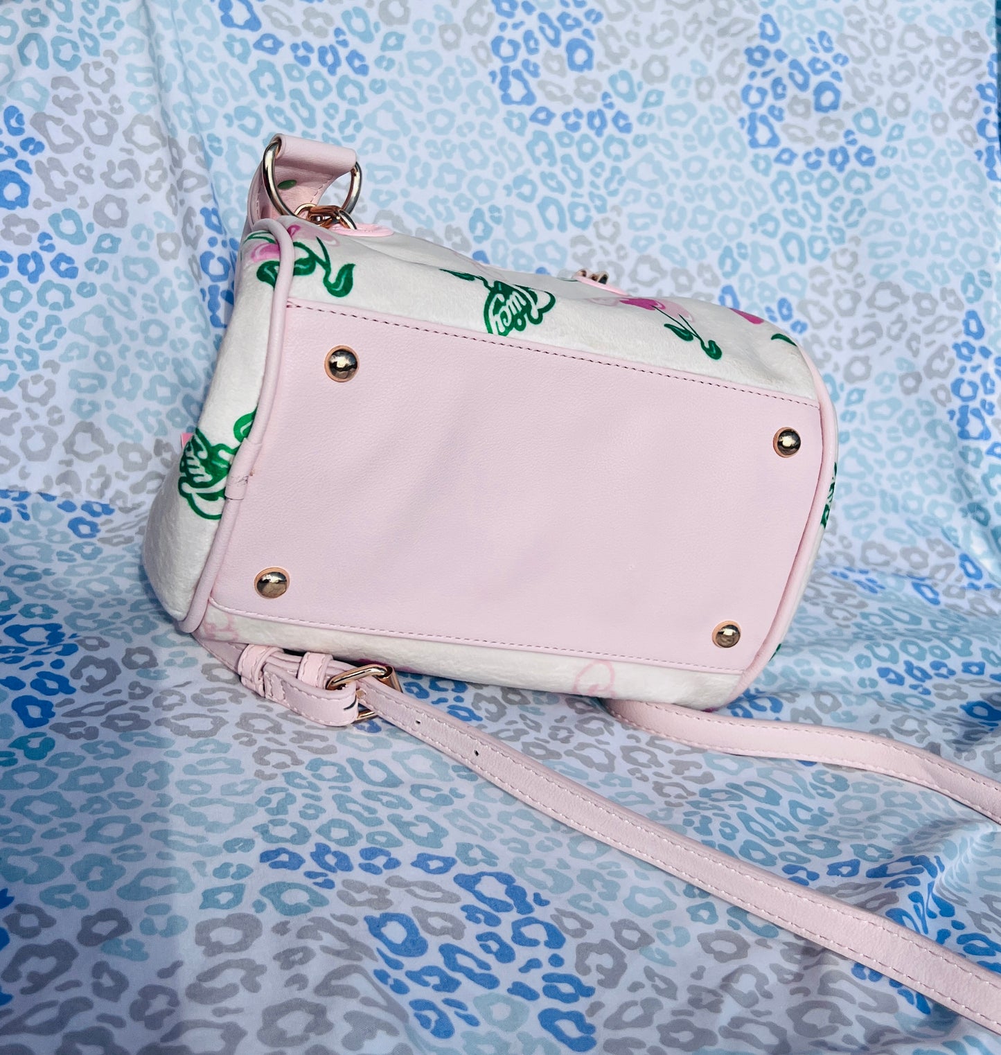 New Cream Juicy Couture Purse Handbag Satchel Bag Cherry Vintage Style Velour