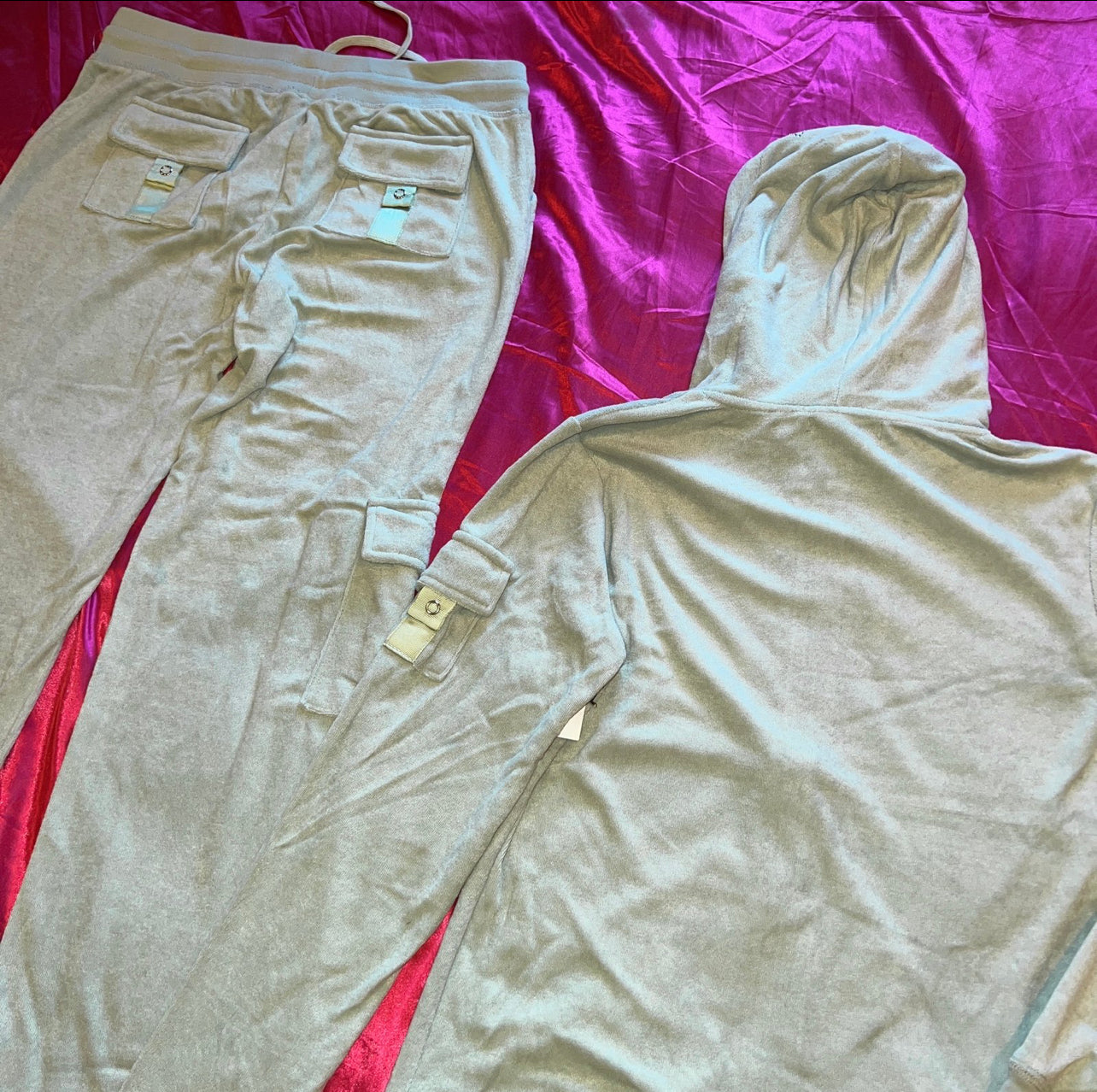 Y2K New XL BCBG Green Tracksuit Jacket + Track Pants 2-Piece Set MSRP $140