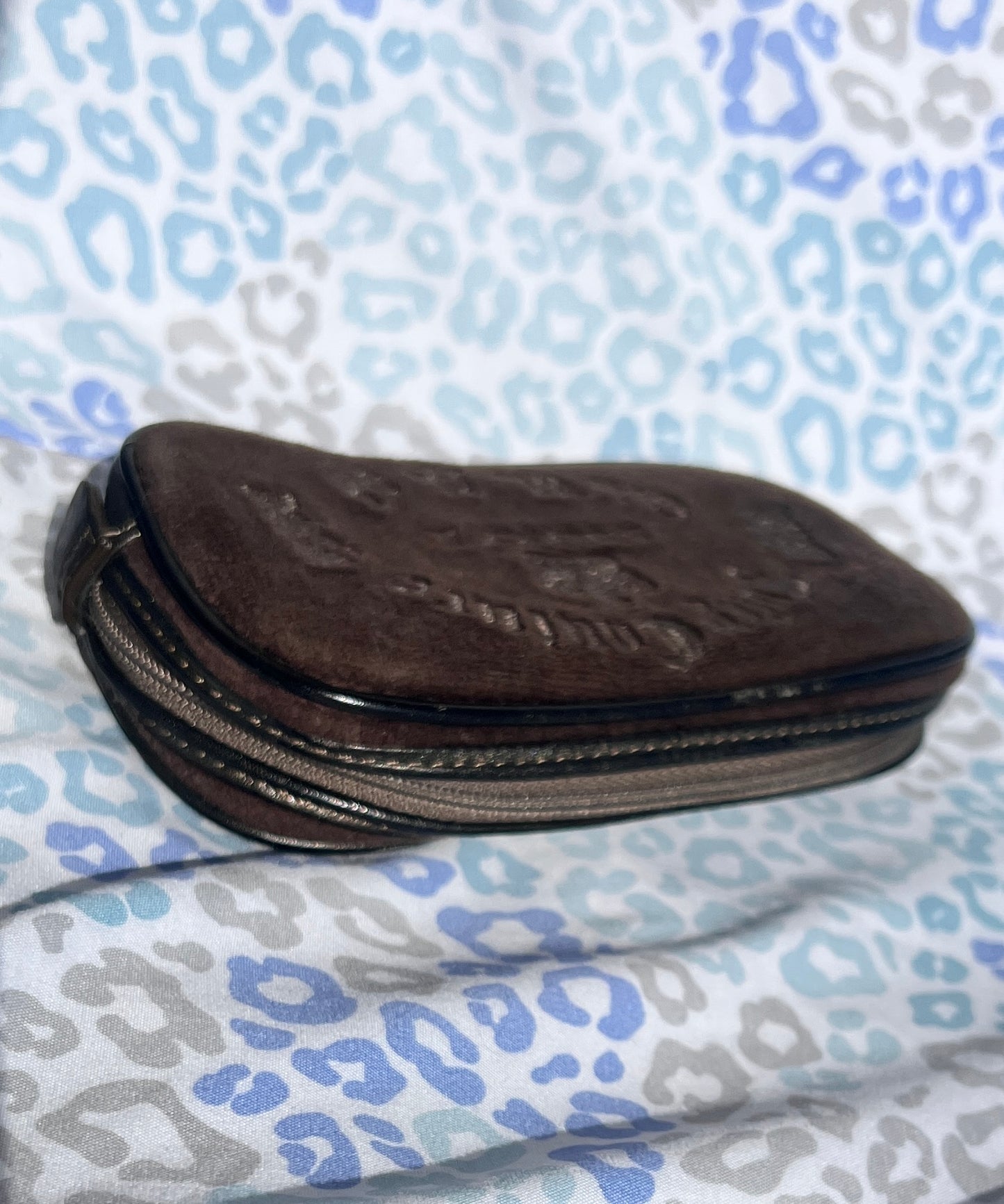 Vintage Brown Juicy Couture Pouch Wallet Velour Sidekick 2 Bag Sunglasses Holder