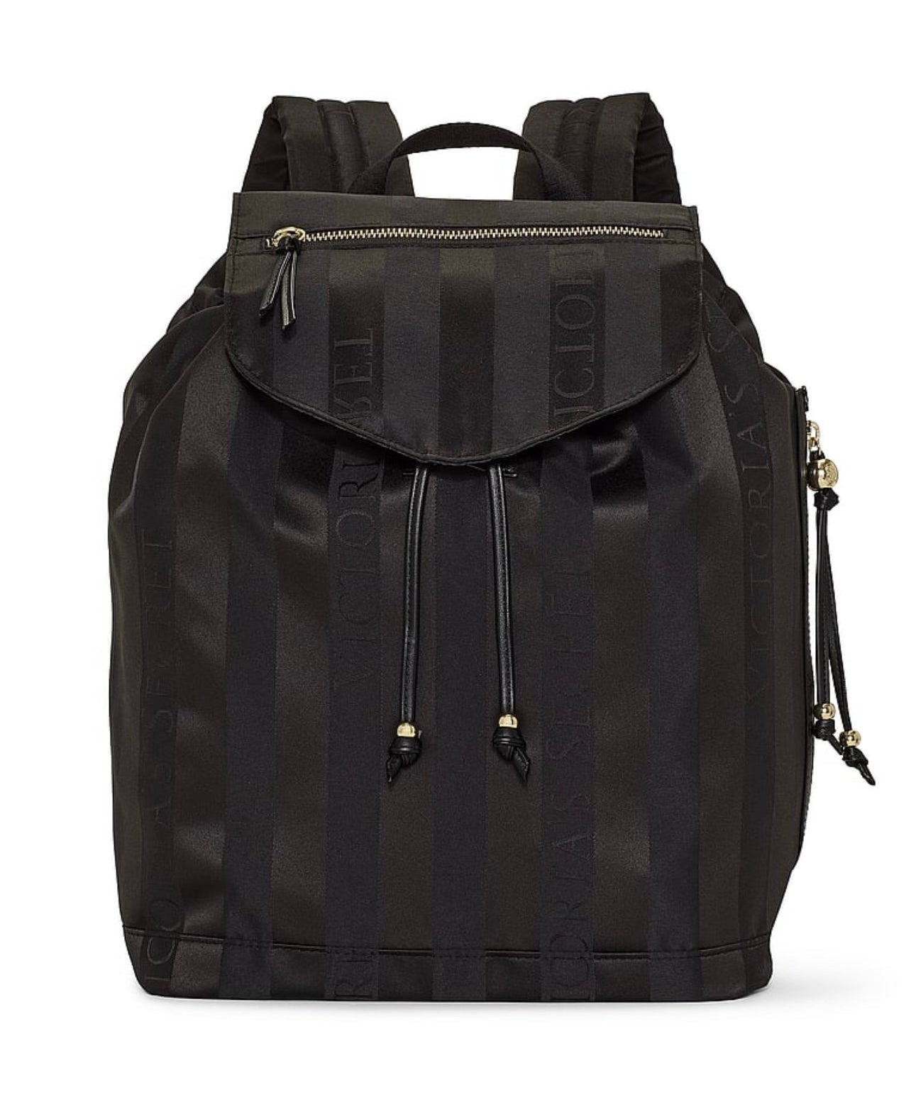 New Striped Black Victoria’s Secret Backpack Purse Bag Heritage NWT SOLD OUT