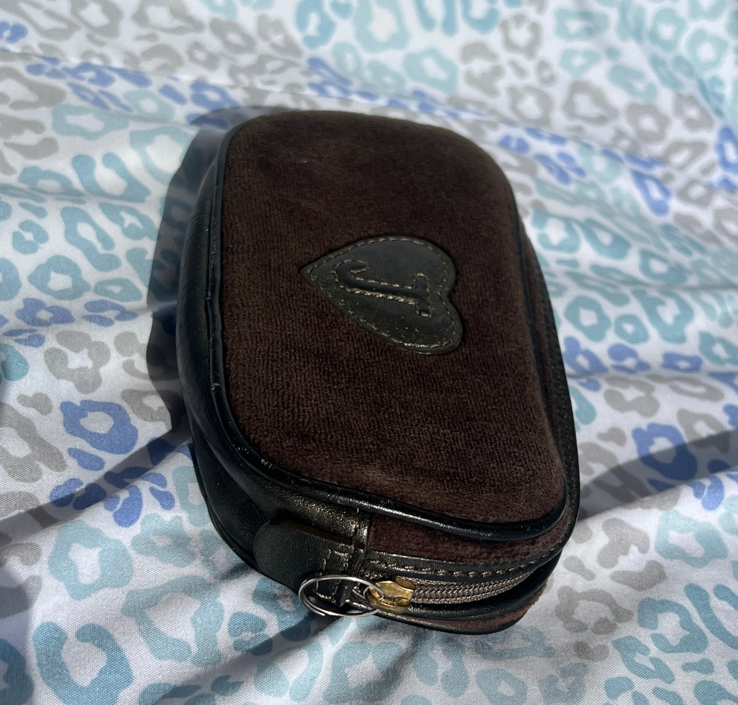 Vintage Brown Juicy Couture Pouch Wallet Velour Sidekick 2 Bag Sunglasses Holder