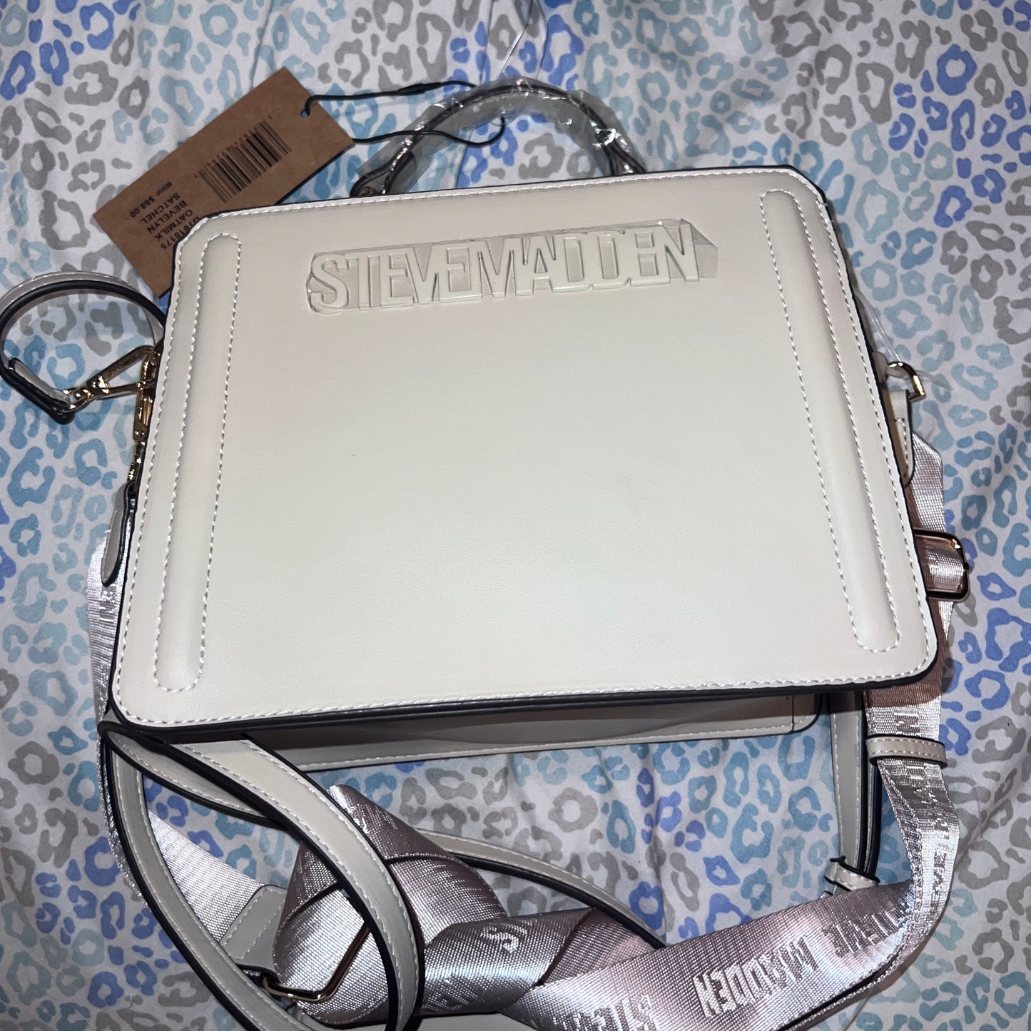 New Cream Steve Madden Purse Hand Bag Satchel Oatmilk Bevelyn NWT Viral TikTok