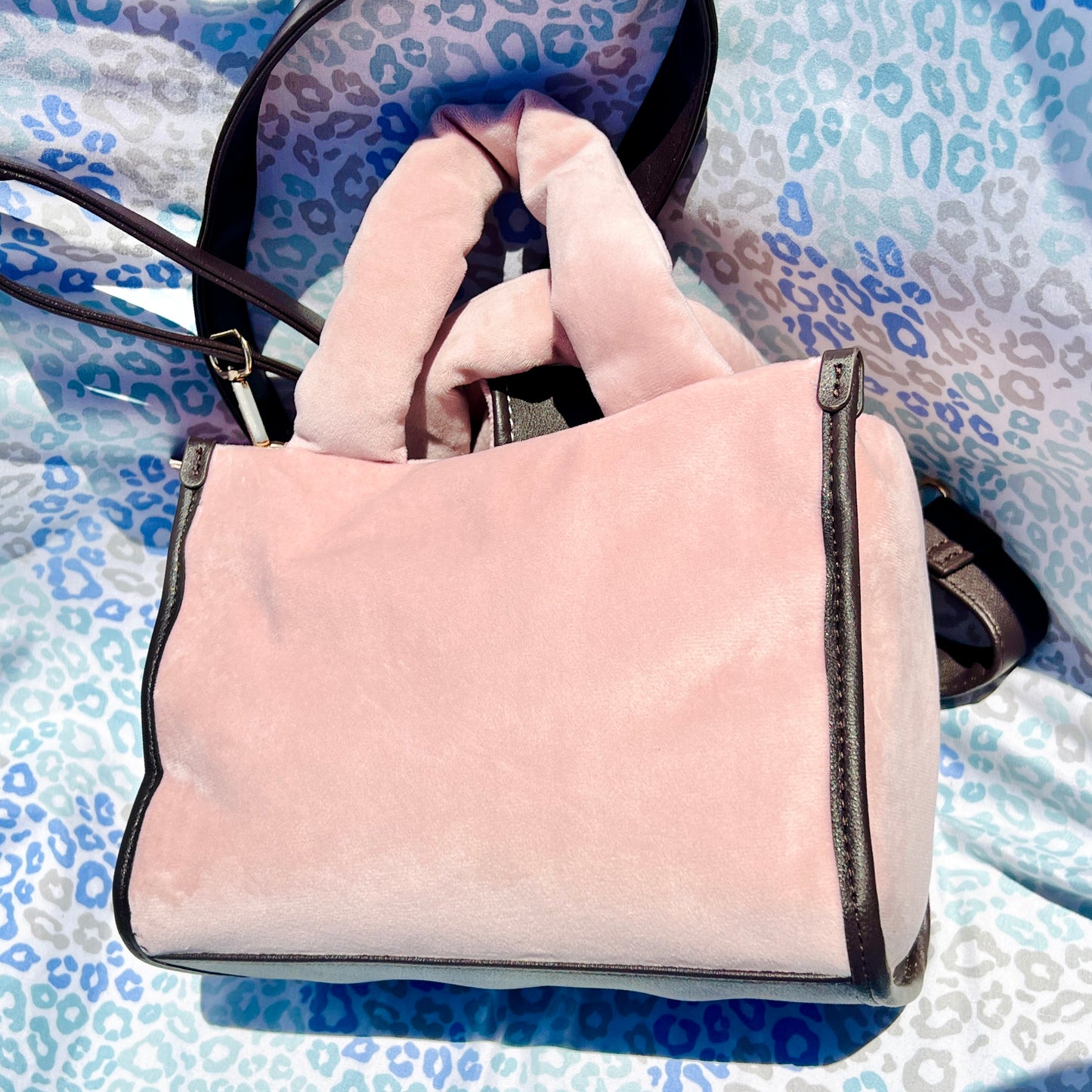 New Pink Juicy Couture Purse Tote + Mini Bag Velour Crossbody Purse