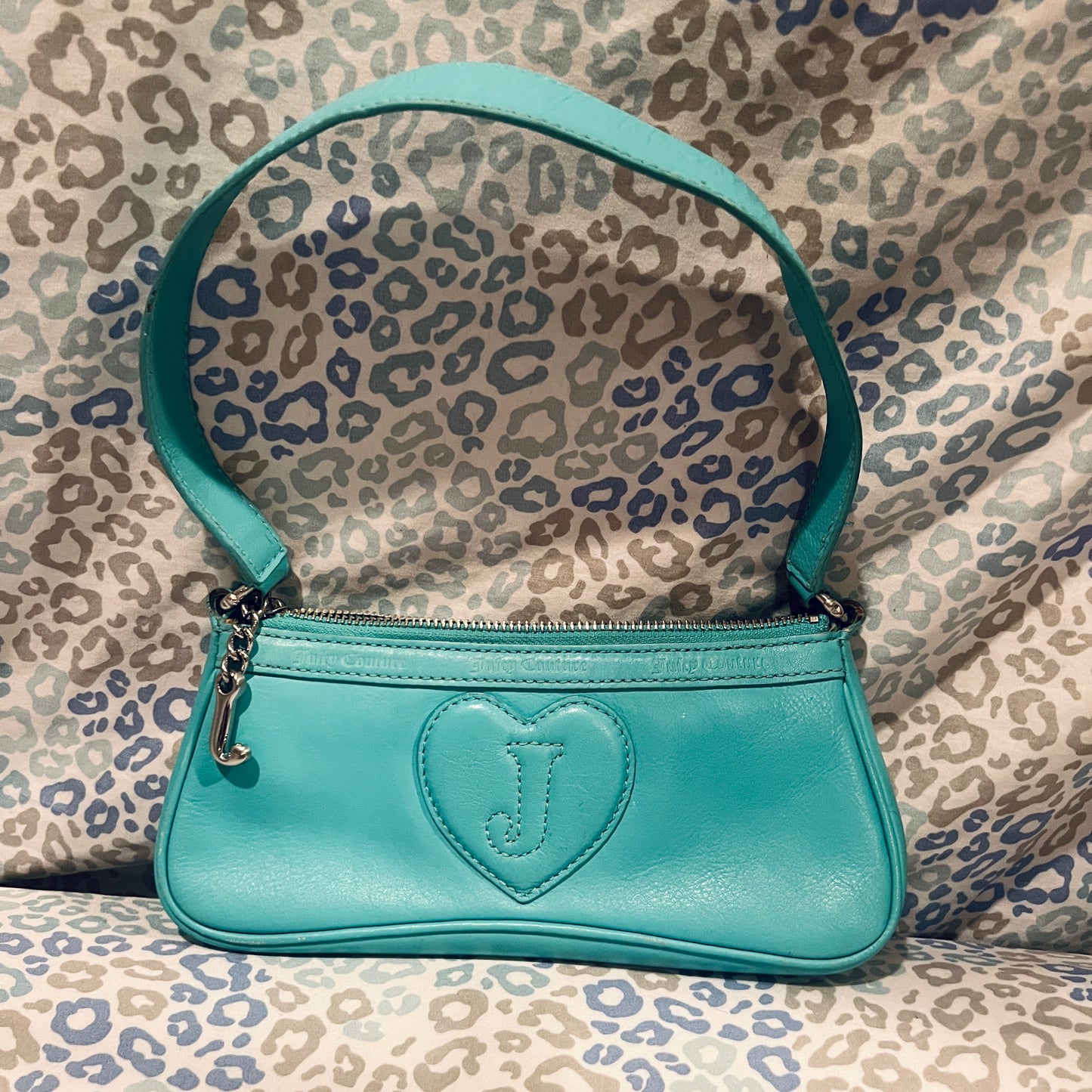 Vintage Teal Juicy Couture Handbag Purse Bag Small Y2K Clutch