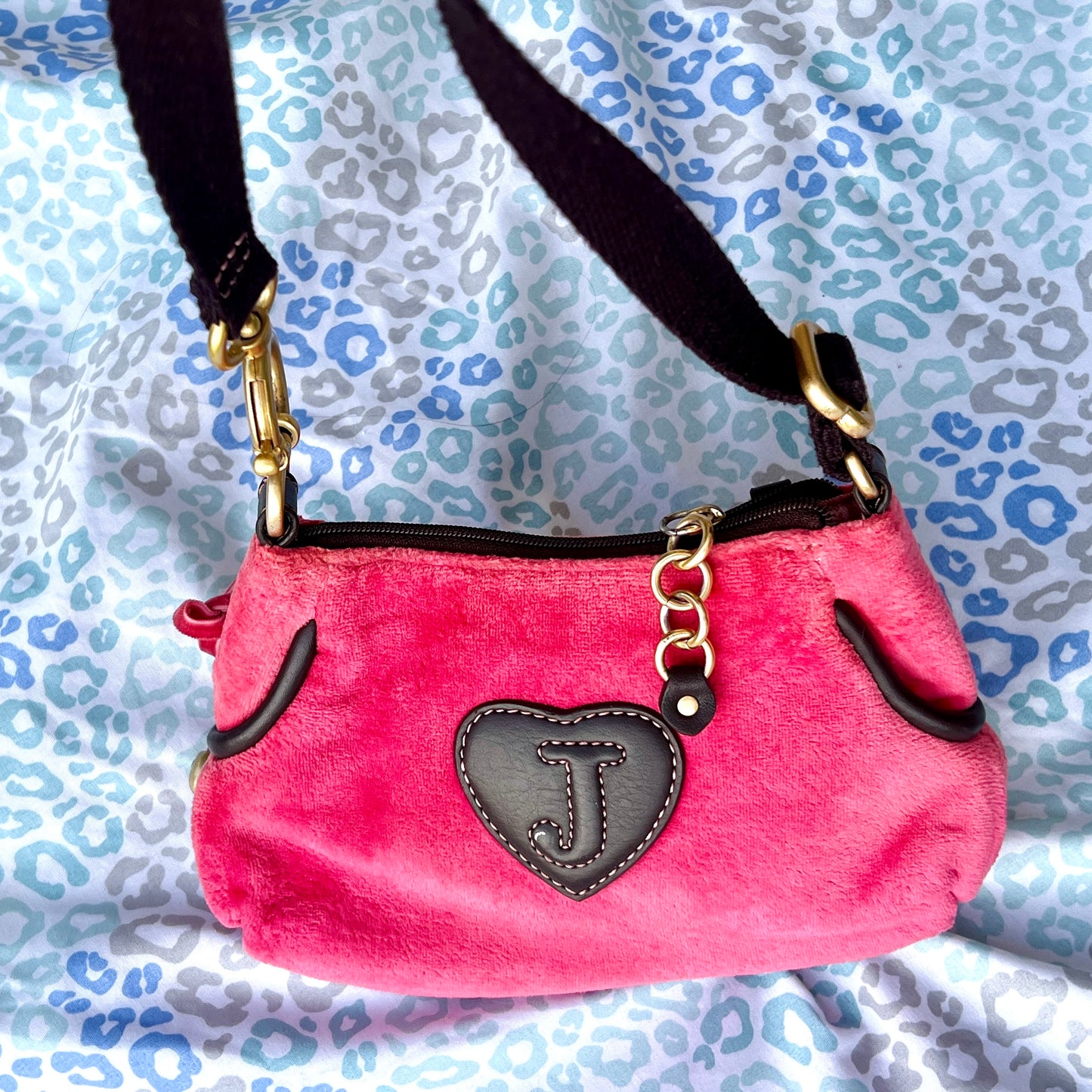 Vintage Rare Pink Juicy Couture Purse Mini Bag Clutch Handbag Y2K Velour Mcbling