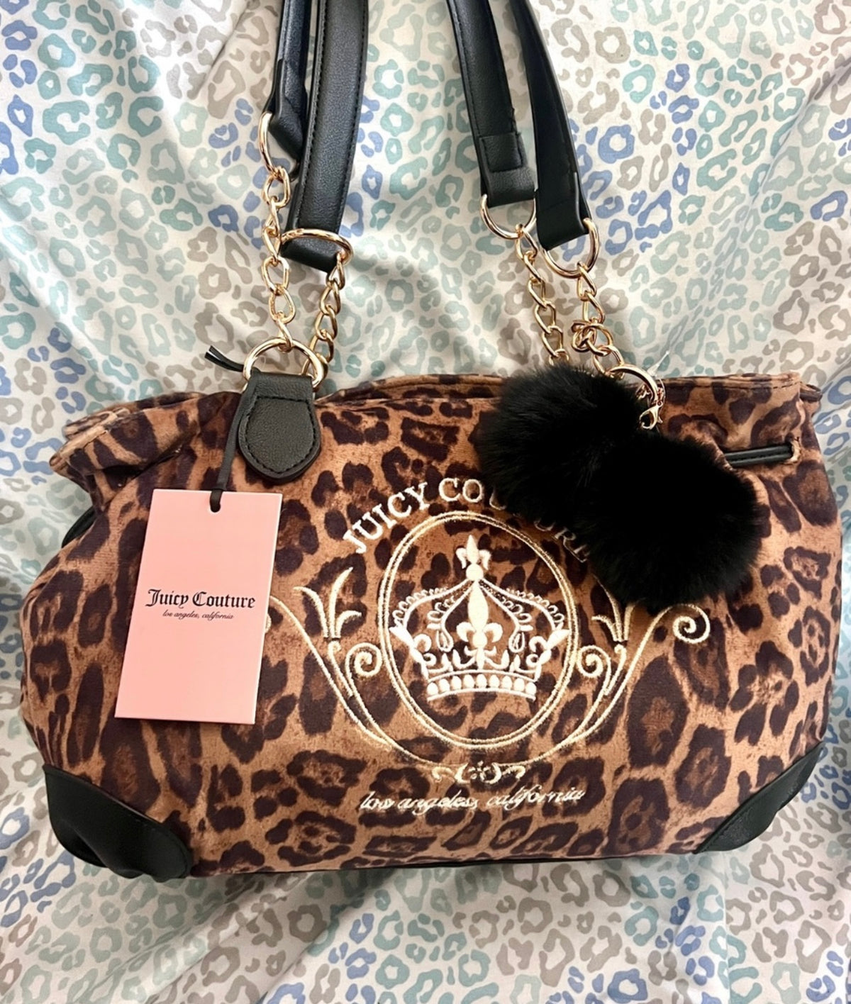 Lot of 3 Juicy Couture Bags for @alejandrabar243 set of 3 purses Cheetah, Scottie + Strawberry Bowler Juicy Couture Bag