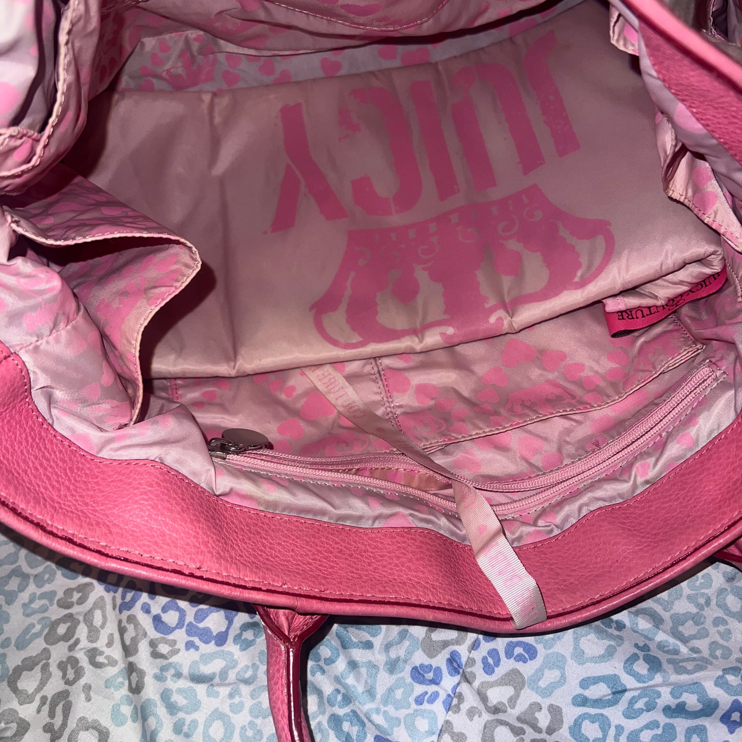 Vintage Pink Juicy Couture Purse Diaper Baby Bag Tote Handbag Y2K Changing Pad