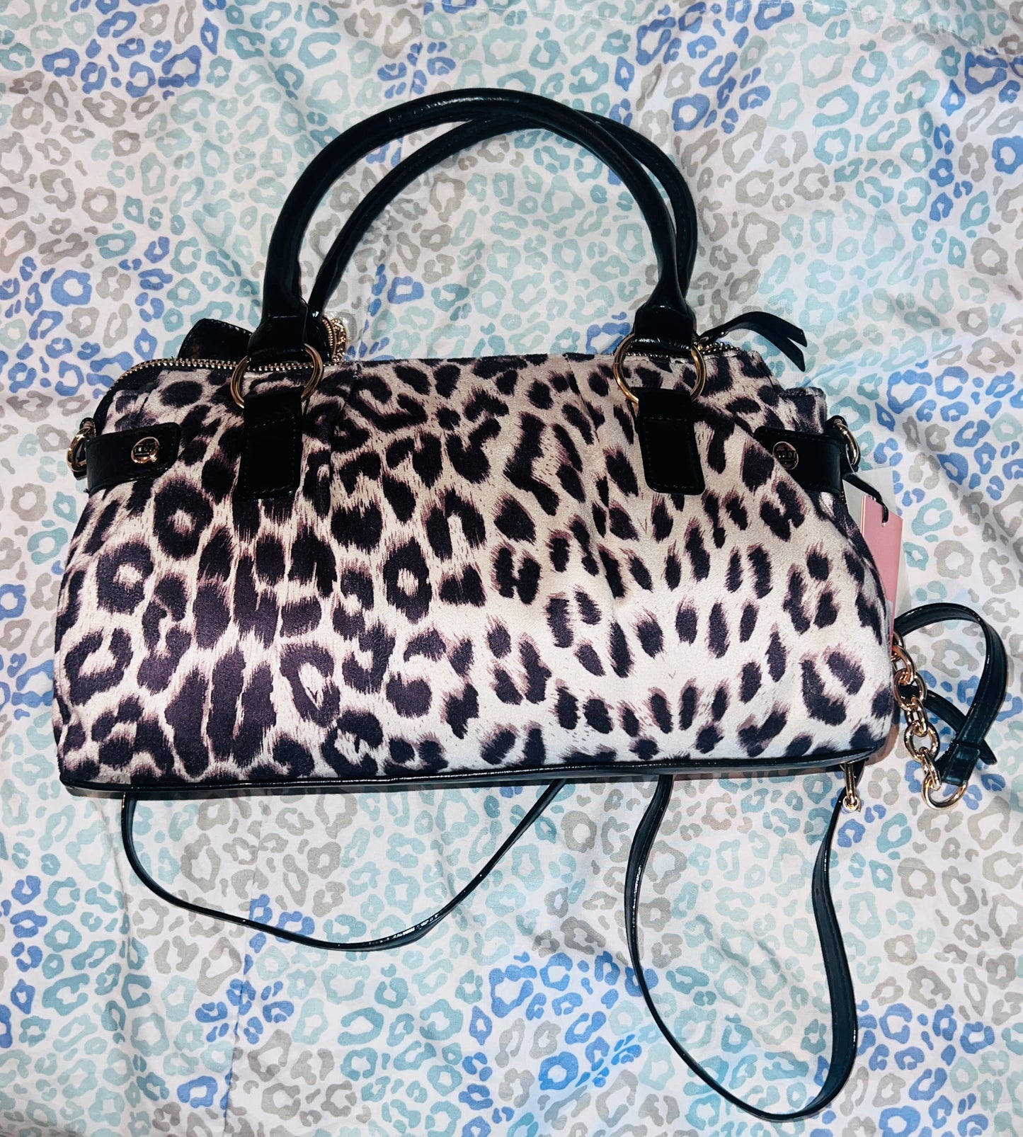 New Tan Juicy Couture Purse Tote Bag Crossbody Cheetah Handbag NWT Leopard
