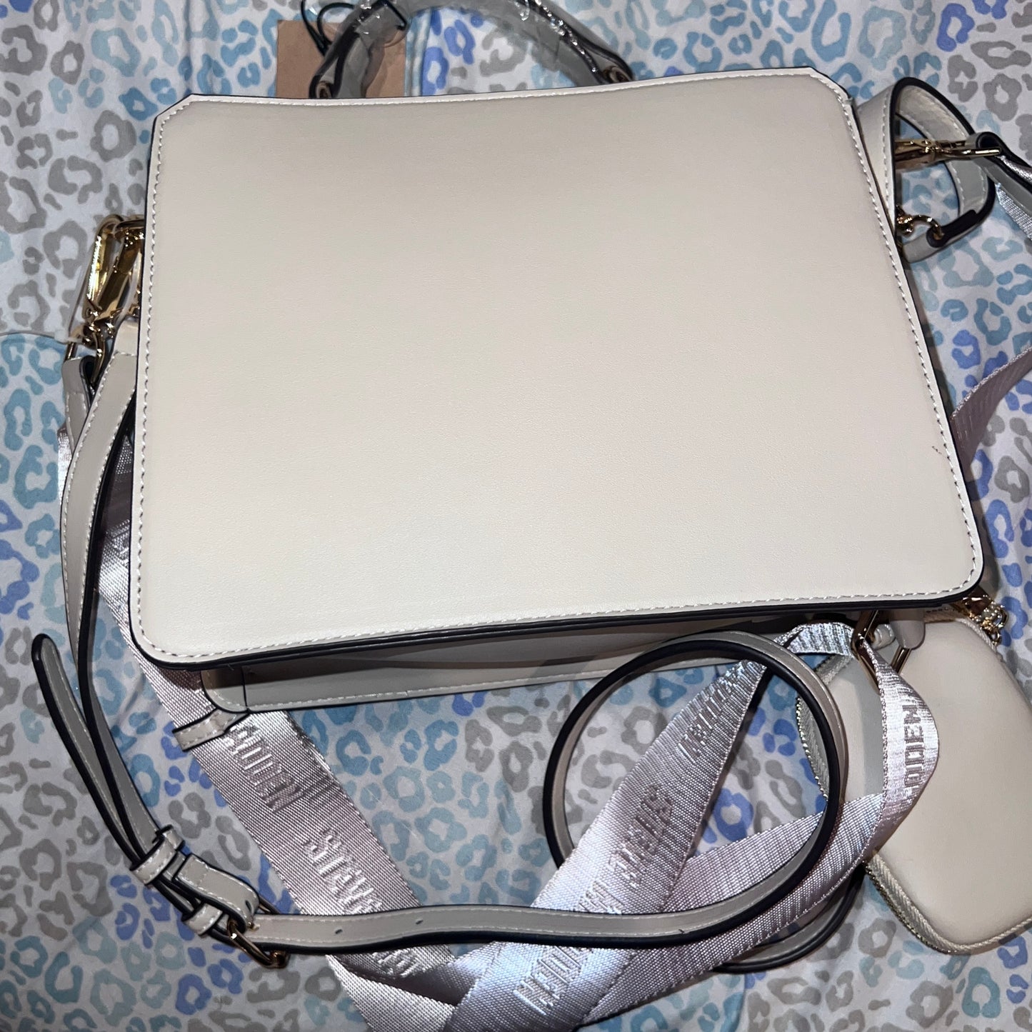 New Cream Steve Madden Purse Hand Bag Satchel Oatmilk Bevelyn NWT Viral TikTok