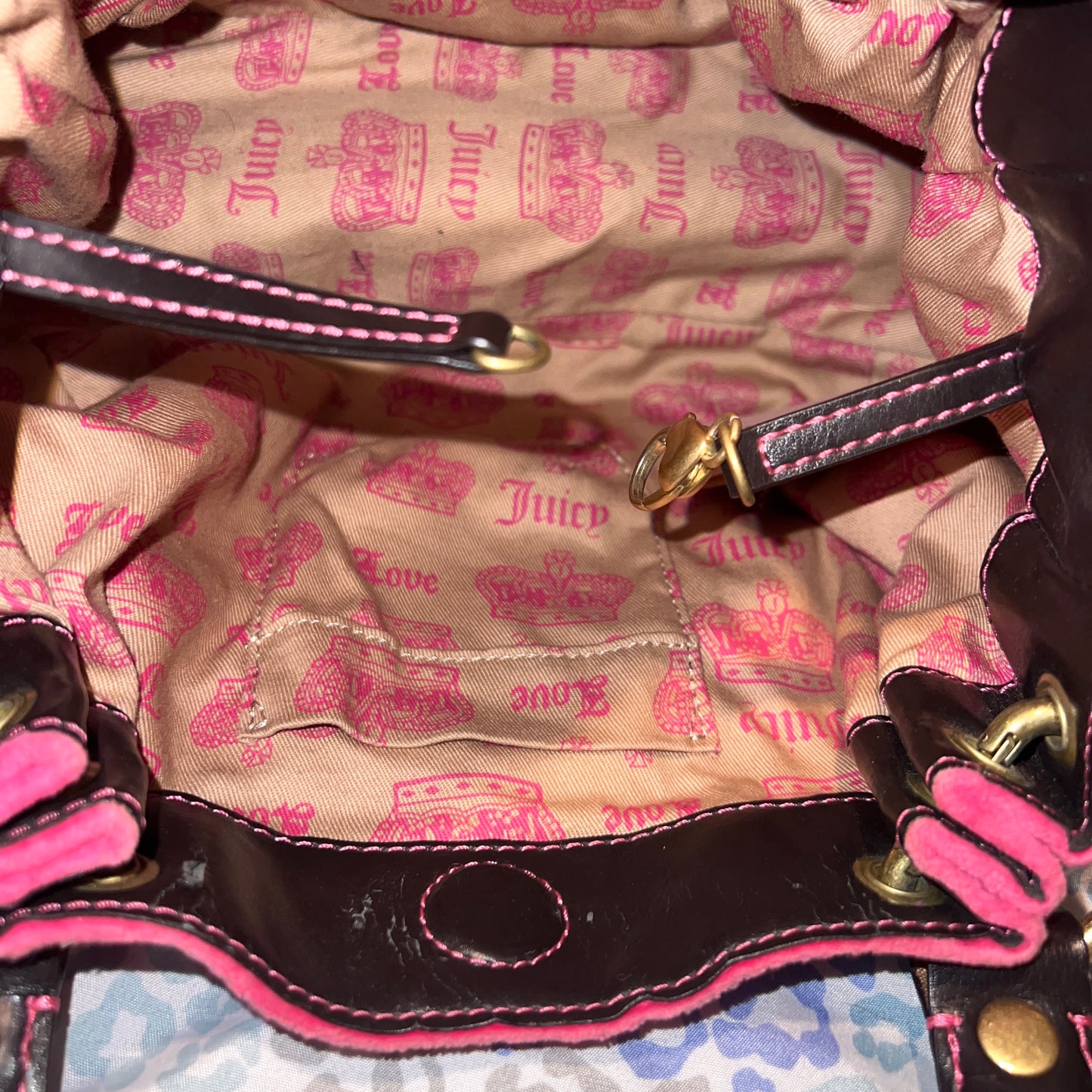 Vintage Pink Juicy Couture Purse Handbag Satchel Bag Velour Y2K