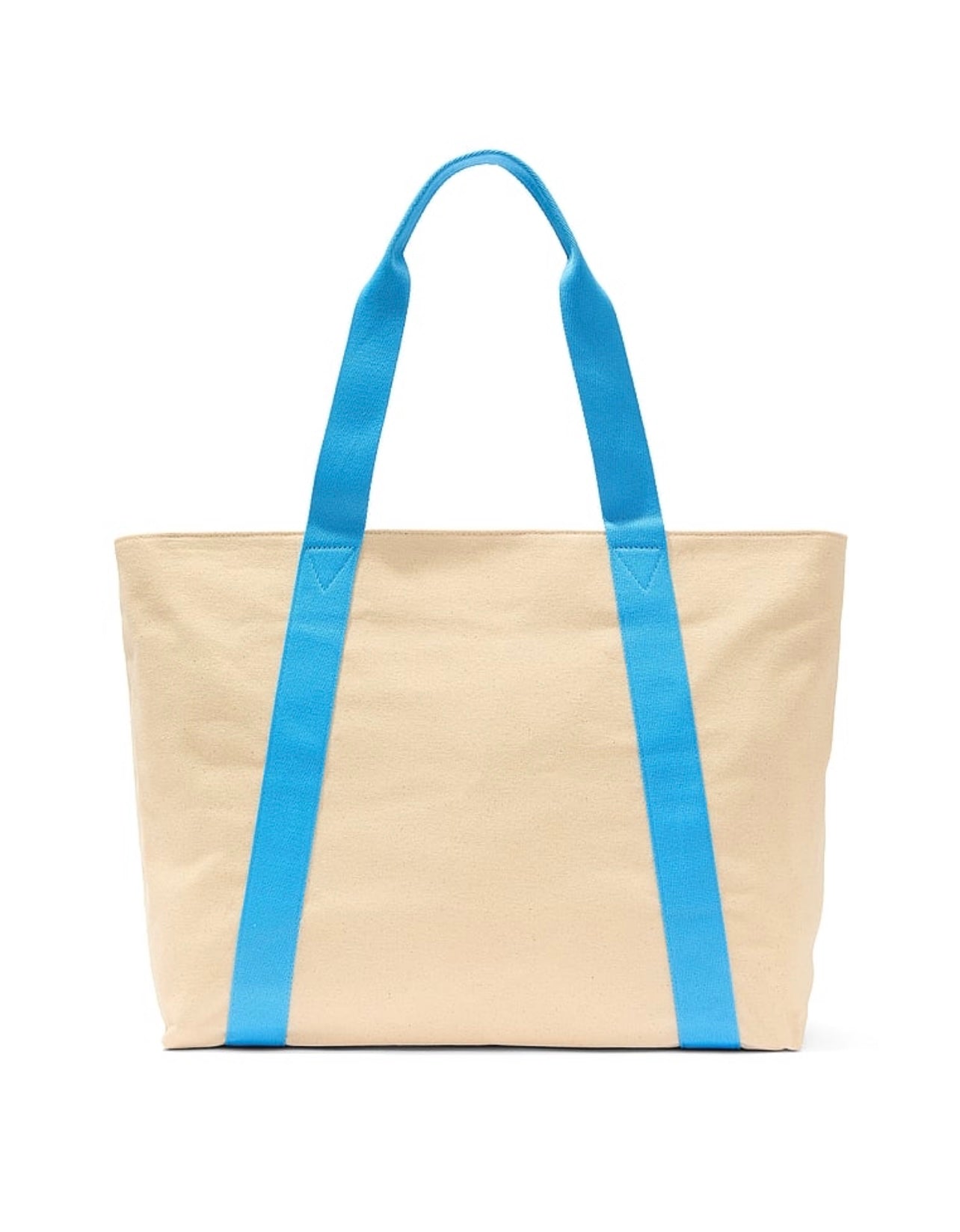 New Blue Cream Team Pink Victoria’s Secret Canvas Tote Bag Purse