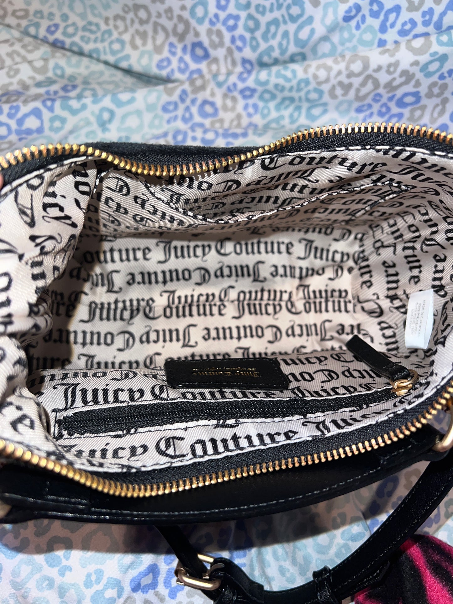 New Black Juicy Couture Purse Need More Juicy Crossbody Bag Velour Vintage Style