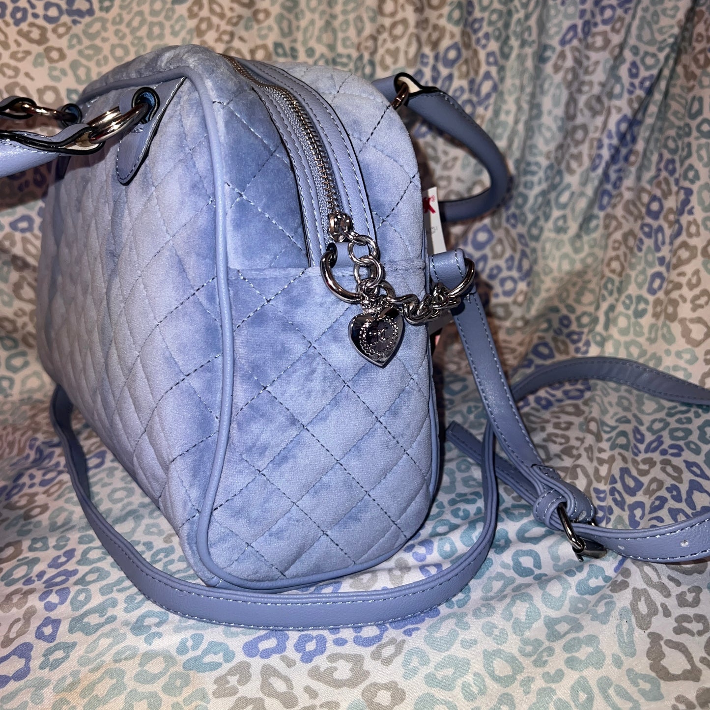 New Blue Juicy Couture Purse Royal Moment Bowler Bag Vintage Style Handbag