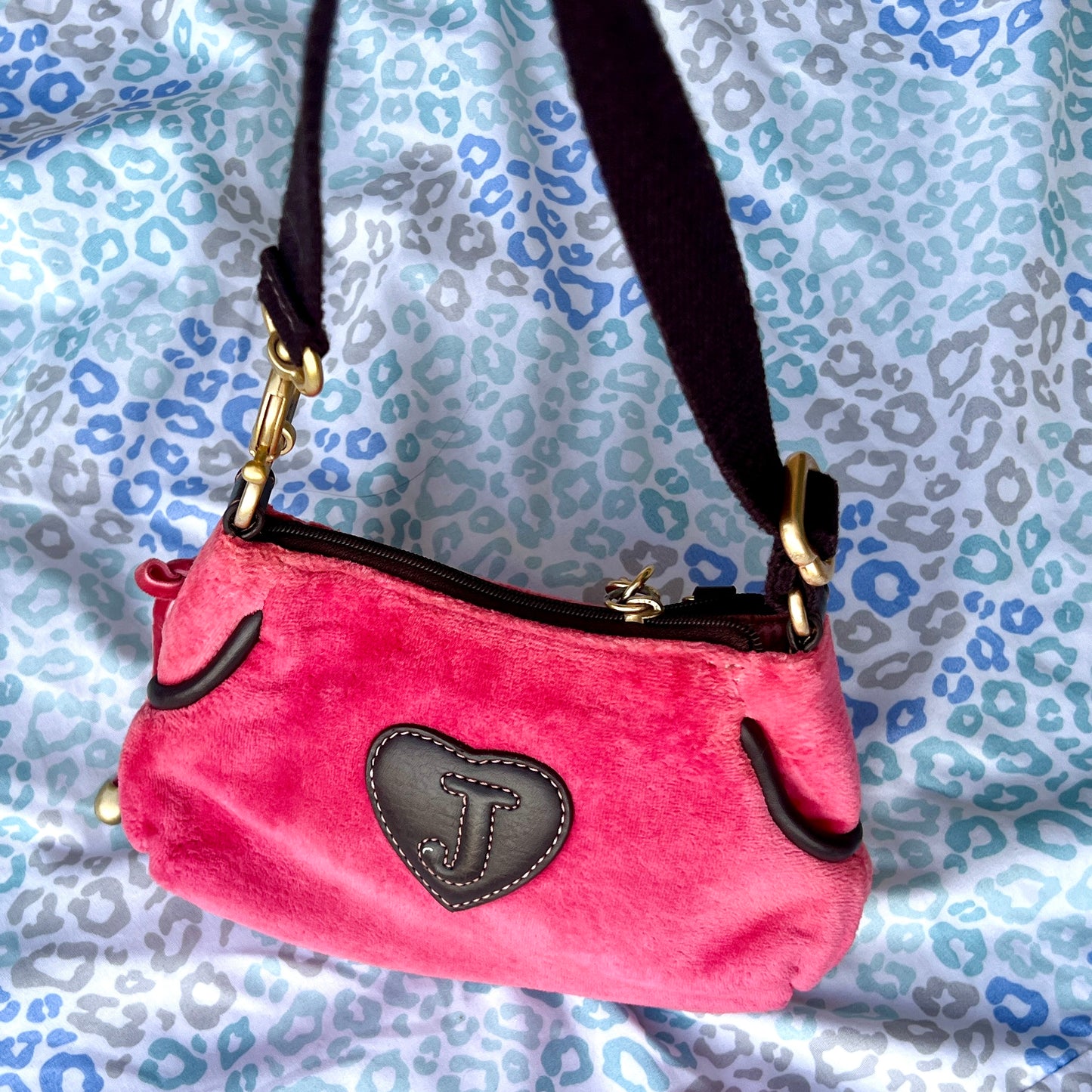 Vintage Rare Pink Juicy Couture Purse Mini Bag Clutch Handbag Y2K Velour Mcbling