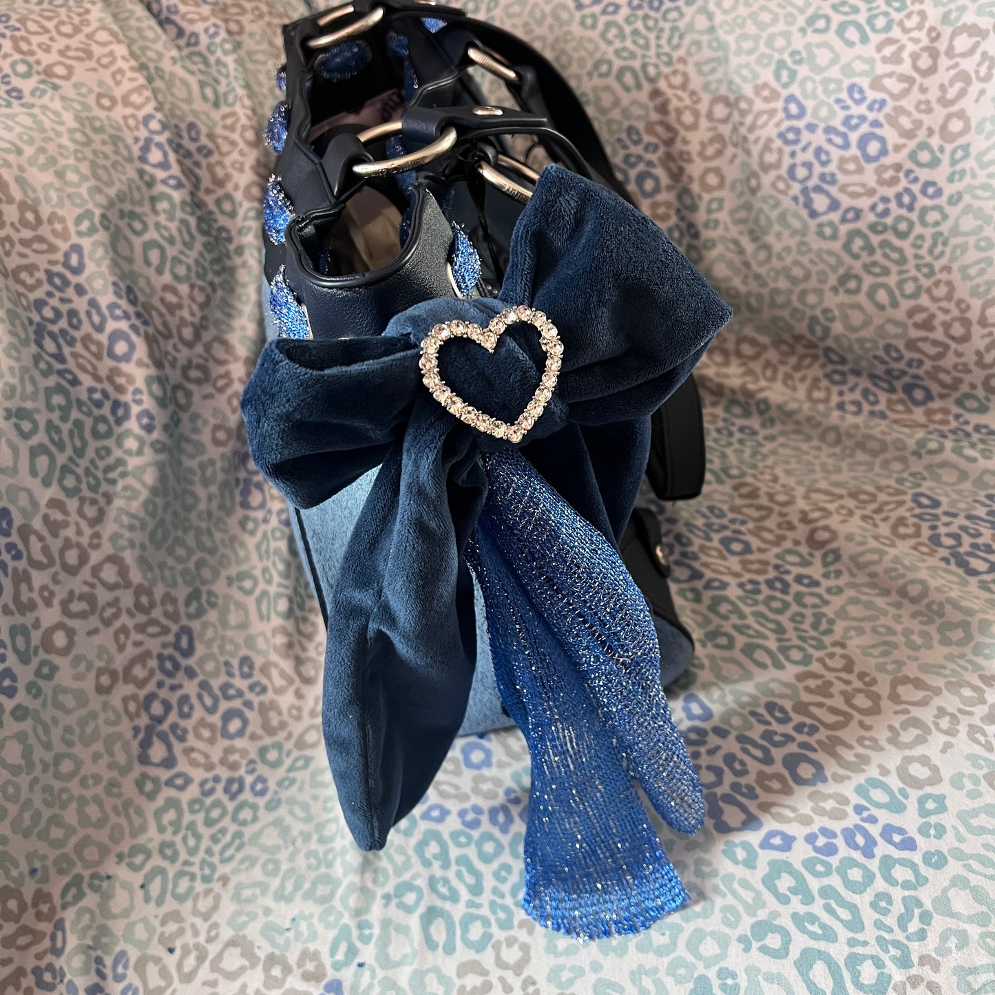 New Blue Juicy Couture Purse Daydreamer Tote Bag Custom Vintage Style Handbag