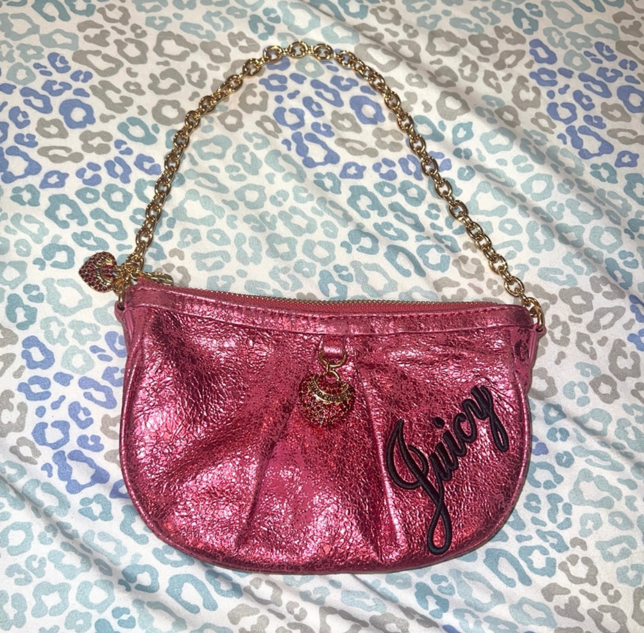 Vintage Pink Small Juicy Couture Purse Handbag Mini Bag Clutch Y2K